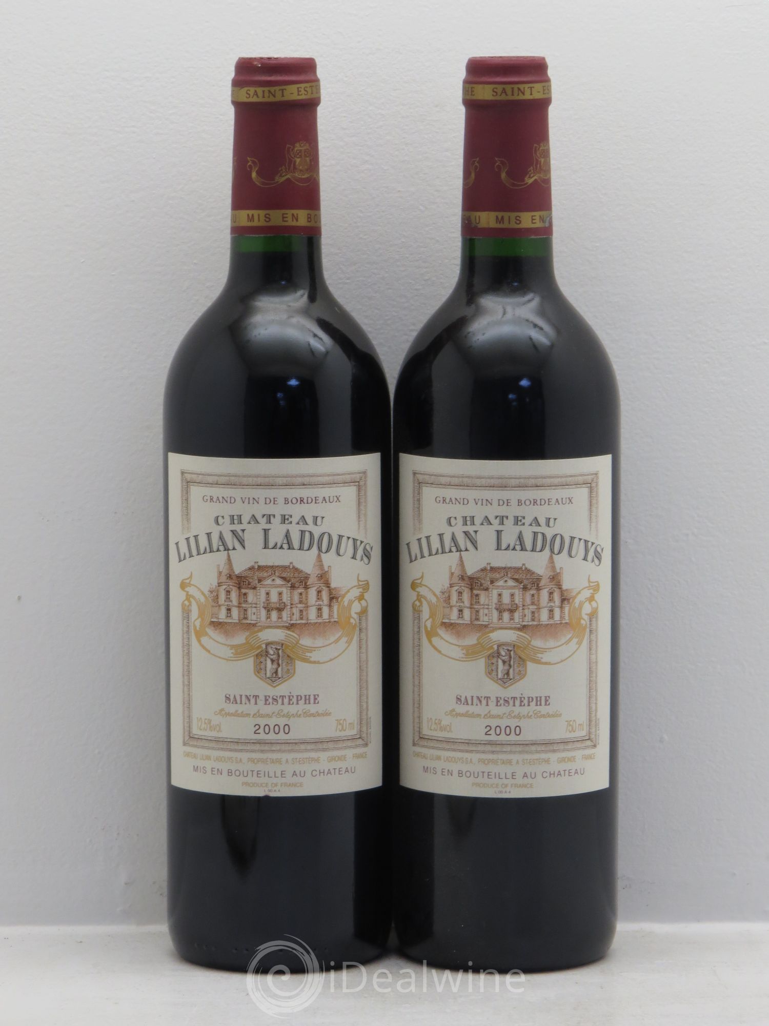 Château Lilian Ladouys Cru Bourgeois 2000 - Lot de 2 bouteilles - 0