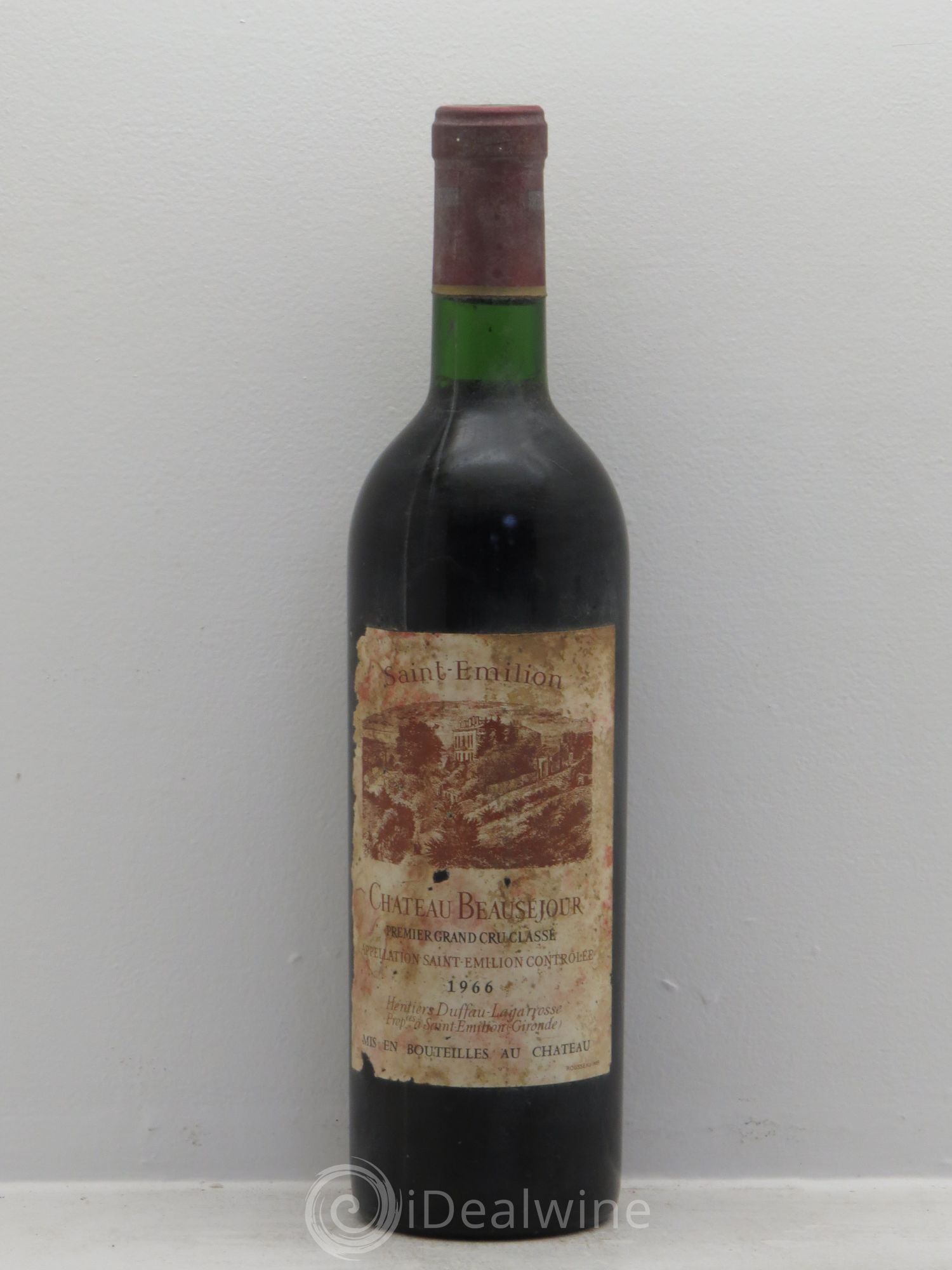 Château Beauséjour (Duffau-Lagarrosse) 1er Grand Cru Classé B 1966 - Lot de 1 bouteille - 0