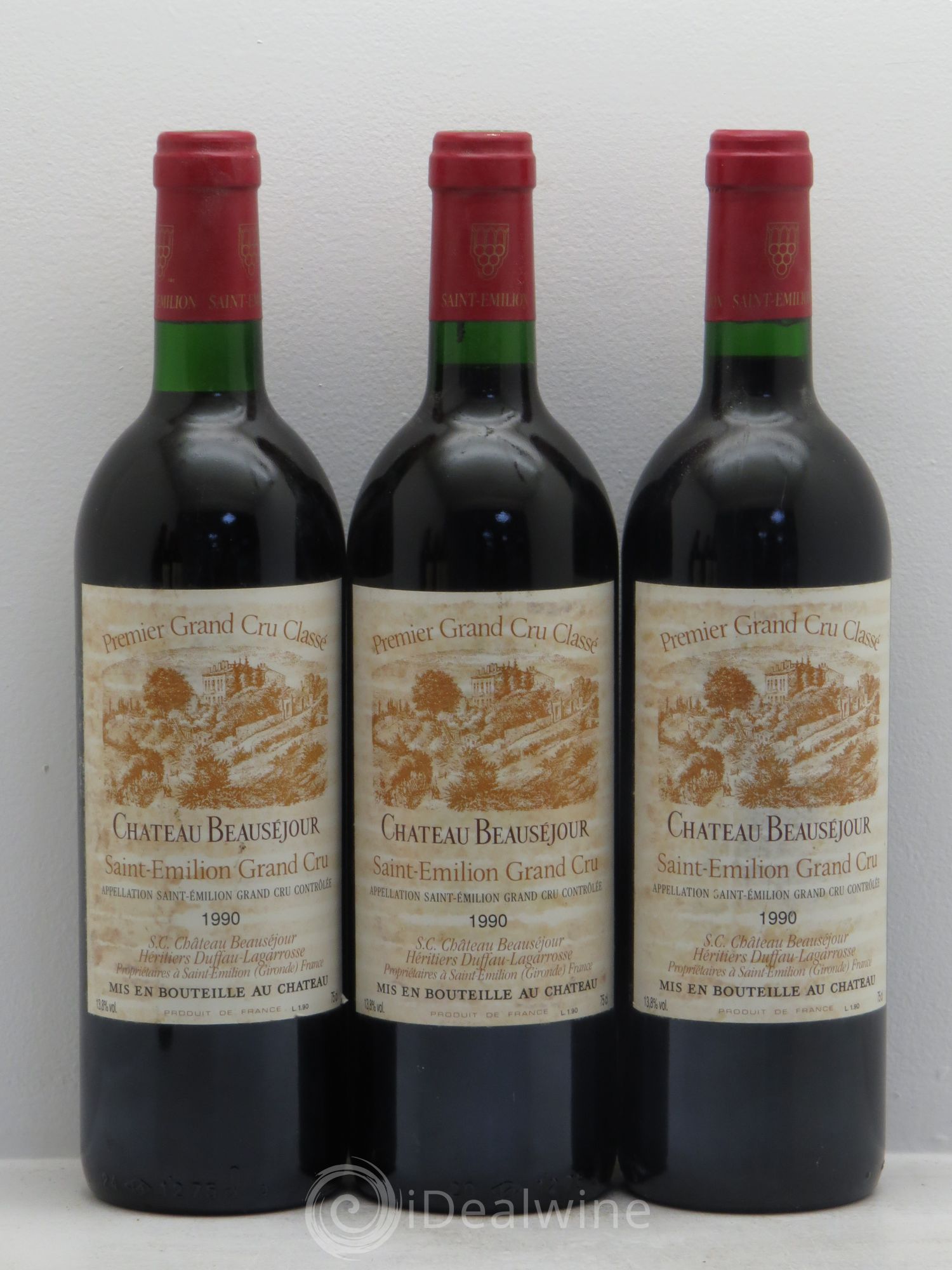 Château Beauséjour (Duffau-Lagarrosse) 1er Grand Cru Classé B 1990 - Lot de 6 bouteilles - 1