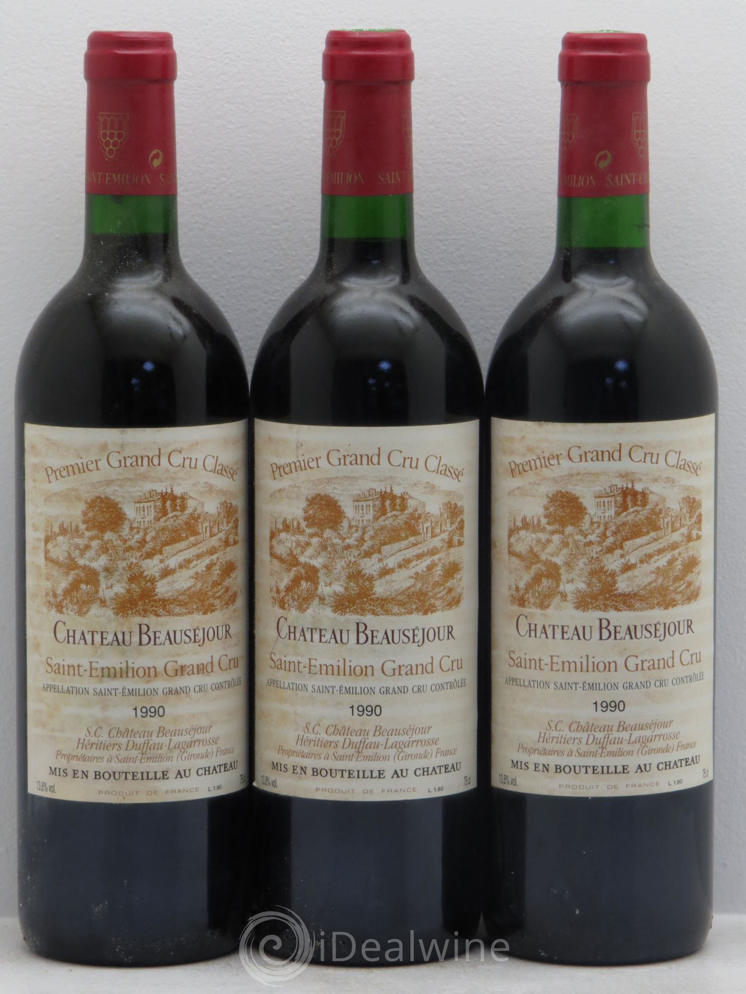 Château Beauséjour (Duffau-Lagarrosse) 1er Grand Cru Classé B 1990 - Lot de 6 bouteilles - 2