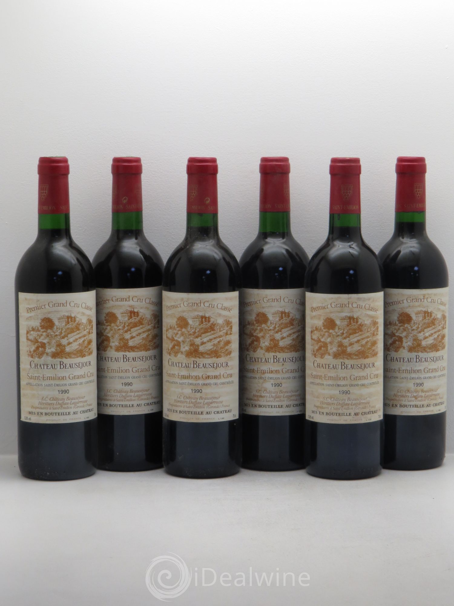 Château Beauséjour (Duffau-Lagarrosse) 1er Grand Cru Classé B 1990 - Lot de 6 bouteilles - 0