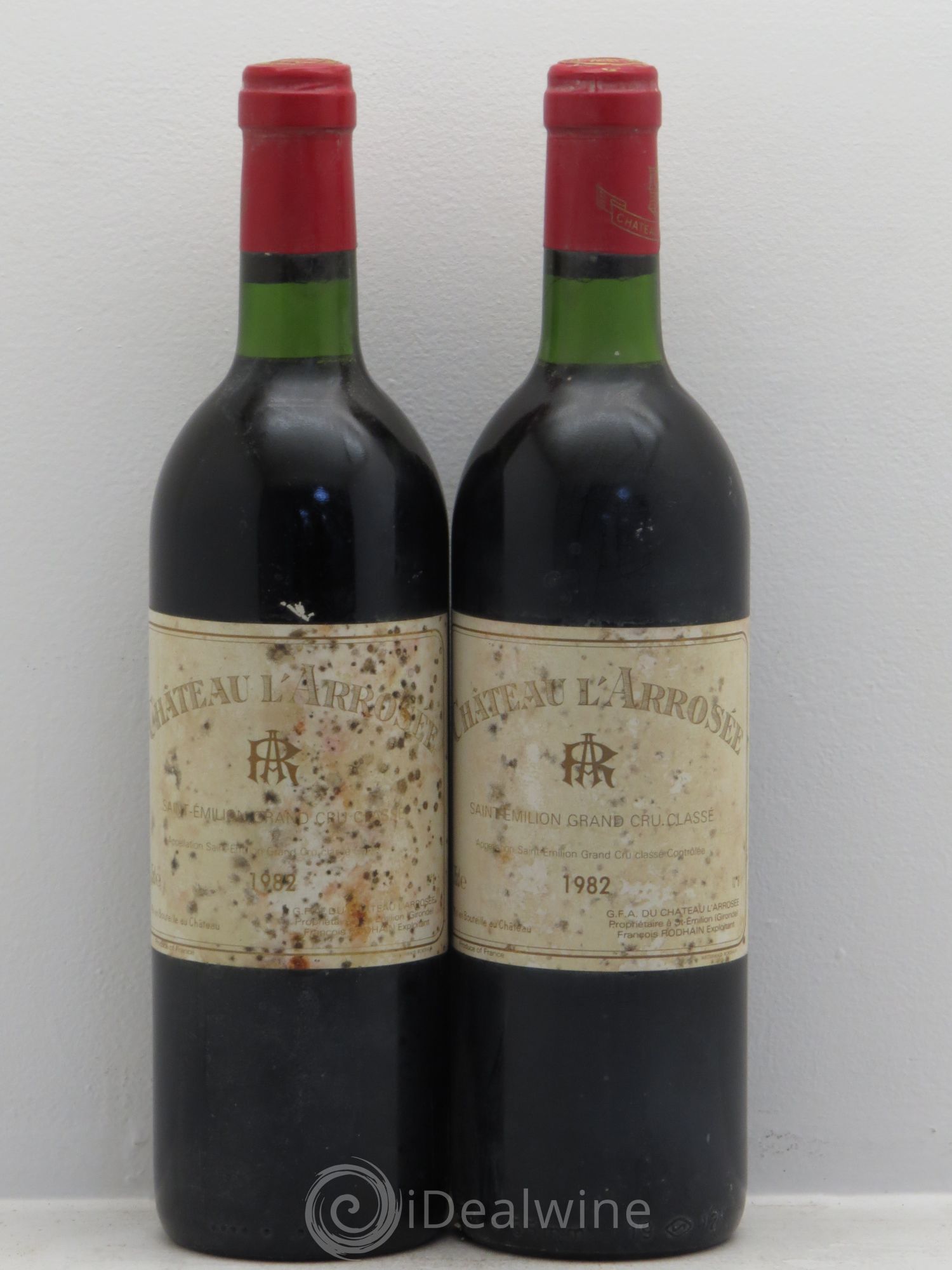 Château l' Arrosée Grand Cru Classé 1982 - Lot de 2 bouteilles - 0