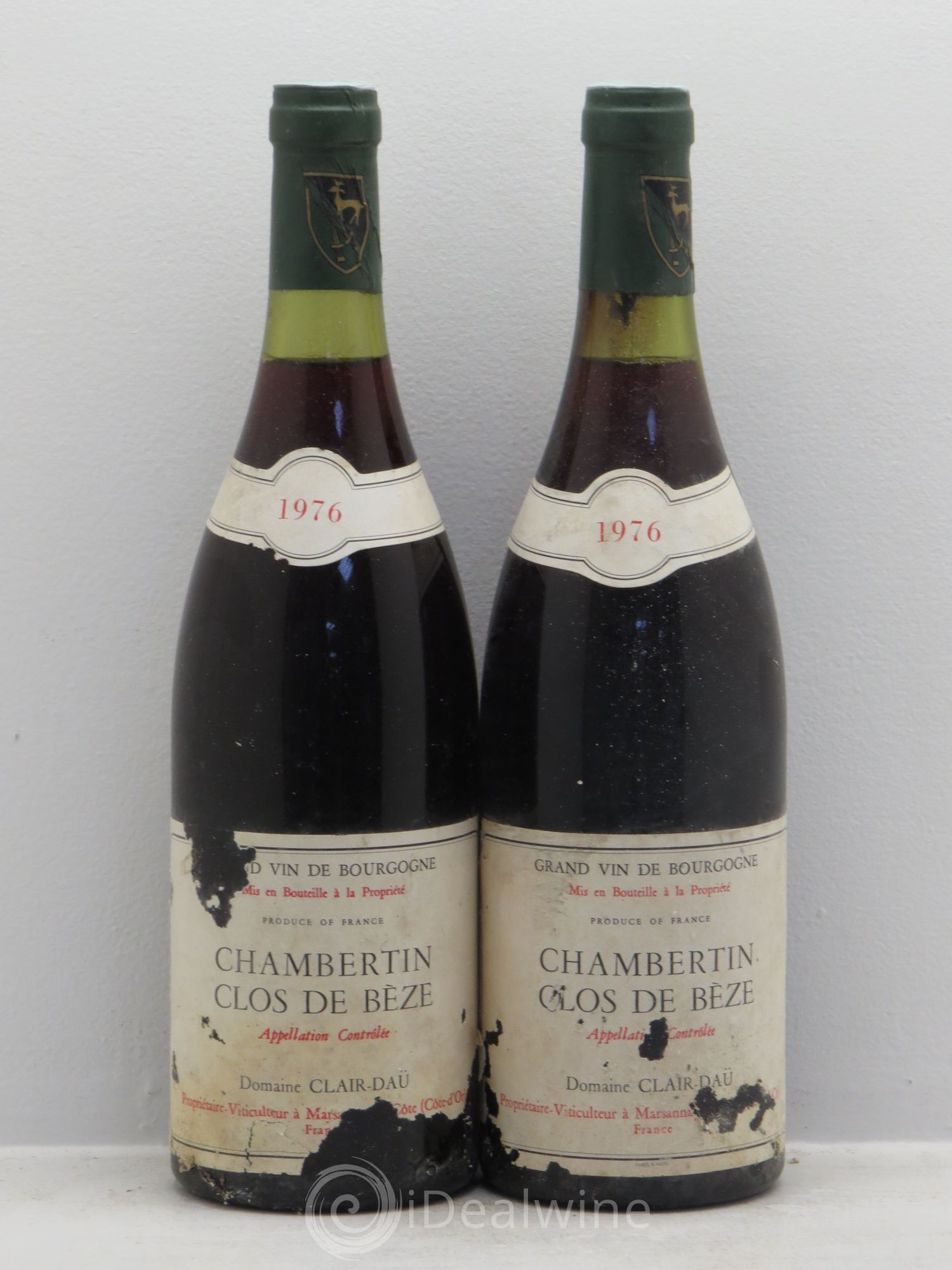 Chambertin Clos de Bèze Grand Cru Clair Daü 1976 - Lot de 2 bouteilles - 0