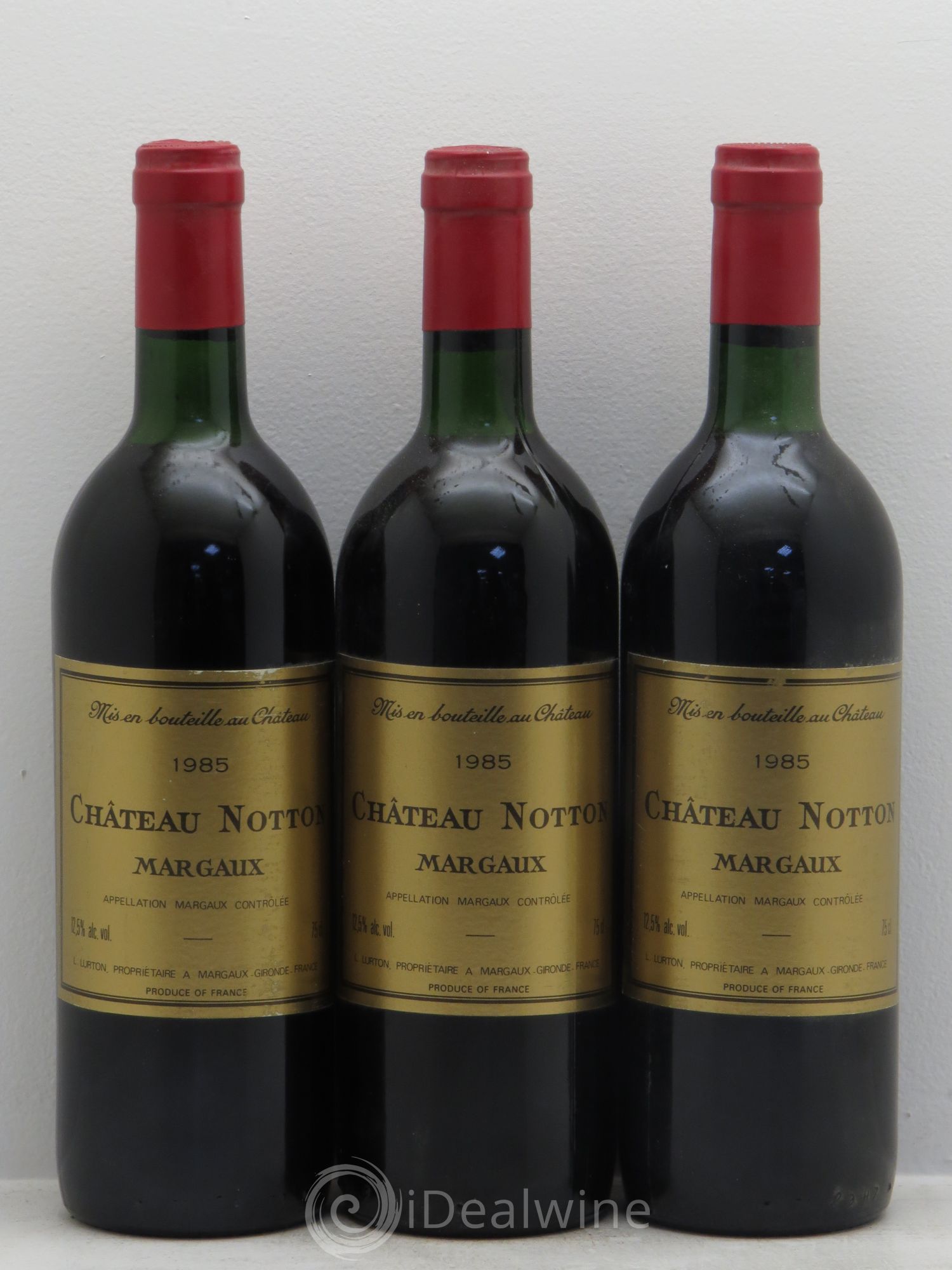 Bordeaux Château Notton - Margaux 1985 - Posten von 3 Flaschen - 0
