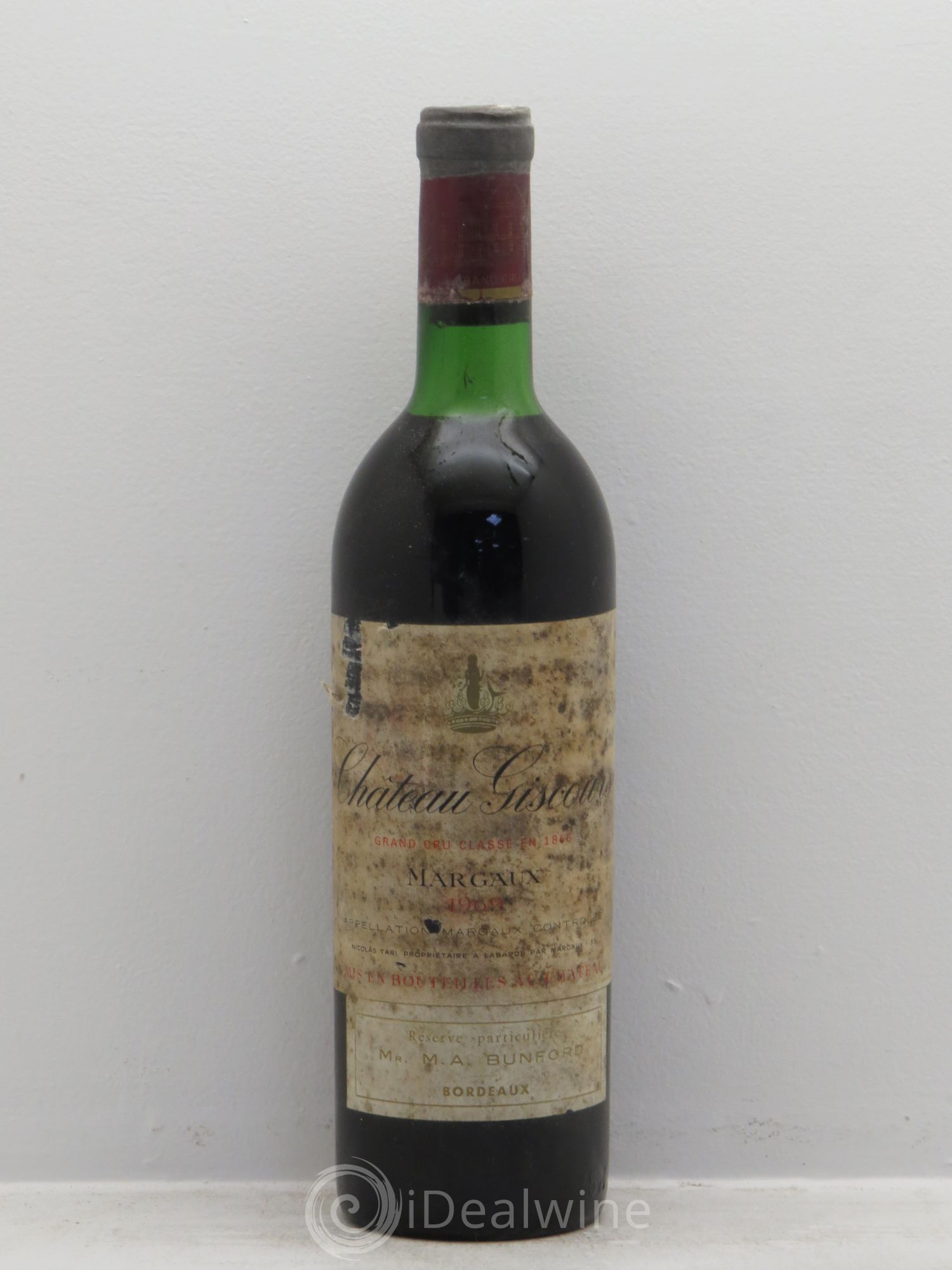 Château Giscours 3ème Grand Cru Classé 1969 - Lot de 1 bouteille - 0