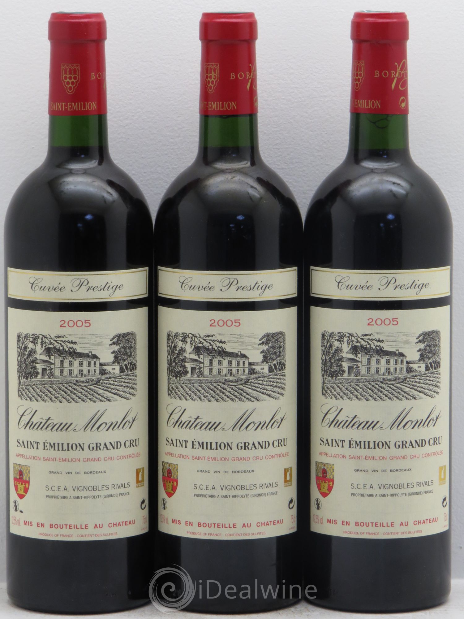 Saint-Émilion Château Monlot Cuvée Prestige 2005 - Posten von 3 Flaschen - 0