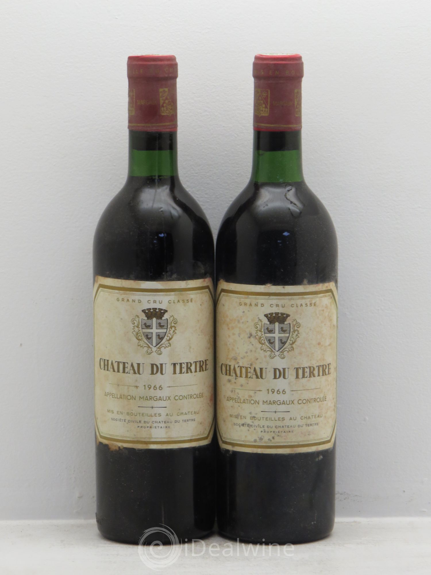 Château du Tertre 5ème Grand Cru Classé 1966 - Lot de 2 bouteilles - 0