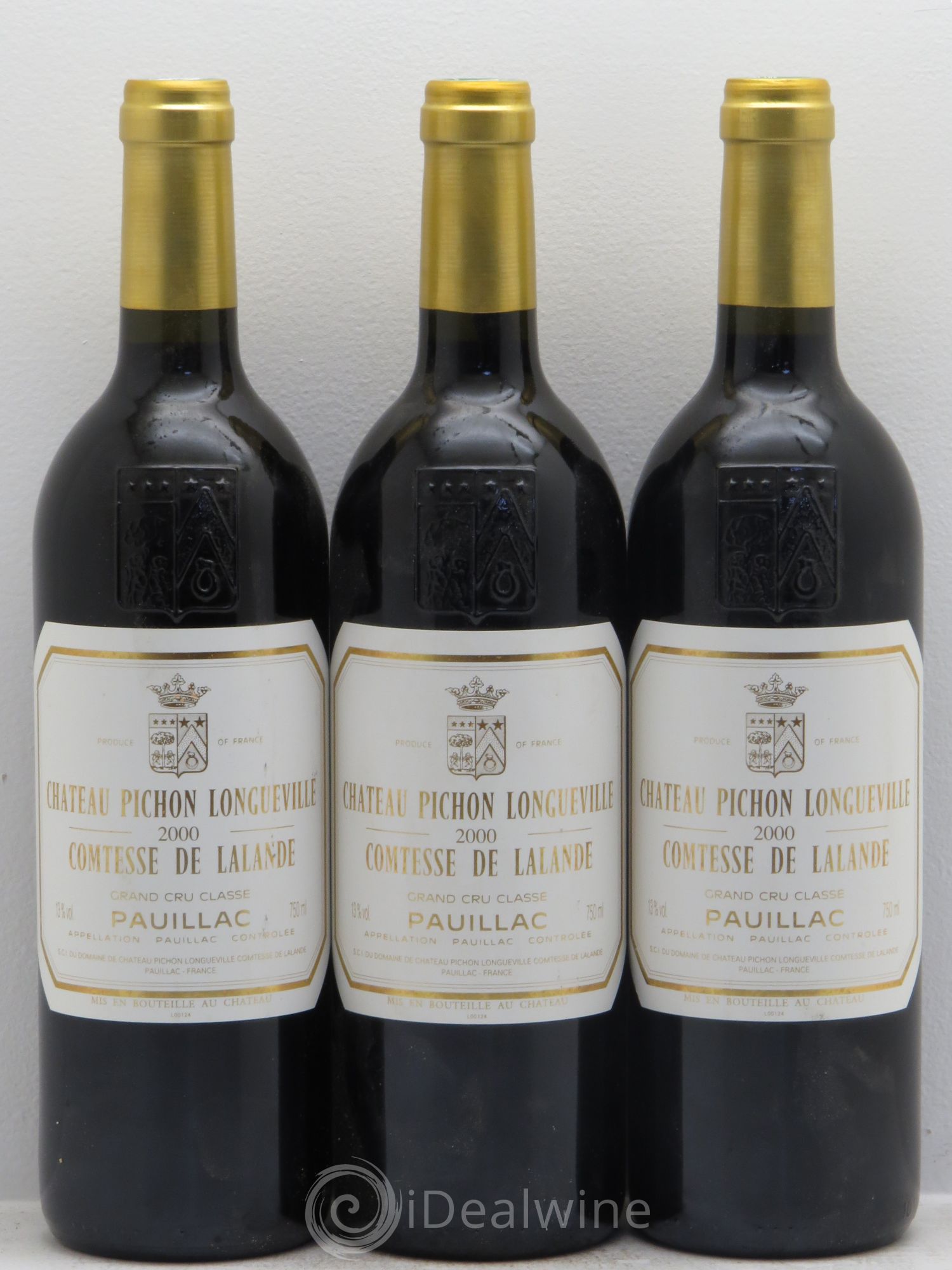 Château Pichon Longueville Comtesse de Lalande 2ème Grand Cru Classé 2000 - Lot de 3 bouteilles - 0