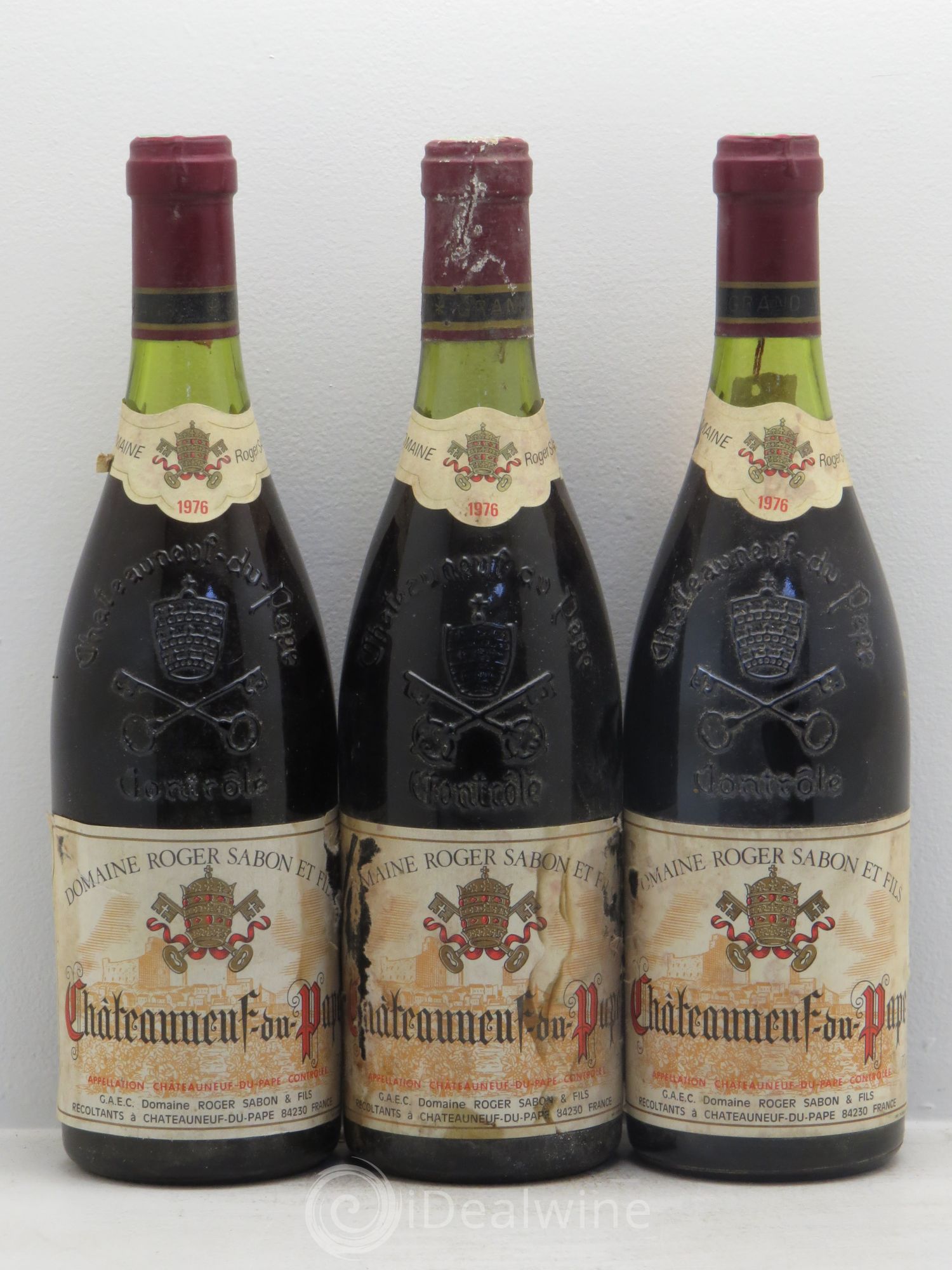 Châteauneuf-du-Pape Cuvée Prestige Roger Sabon (Domaine) 1976 - Lot de 3 bouteilles - 0