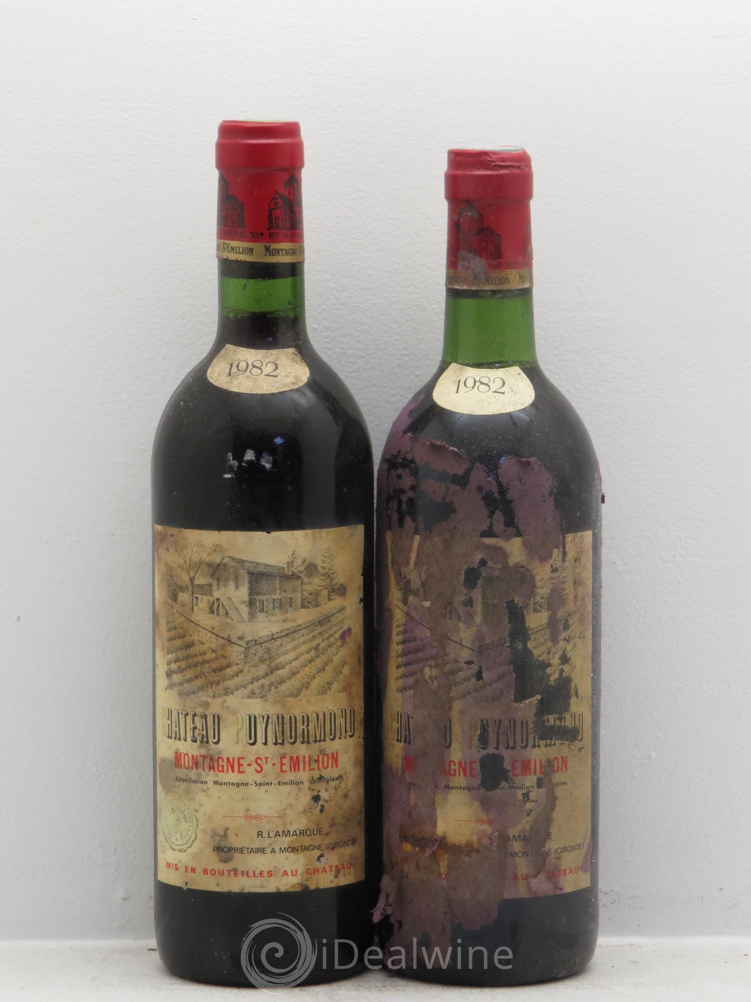 Montagne Saint-Émilion Château Puynormand 1982 - Posten von 2 Flaschen - 0