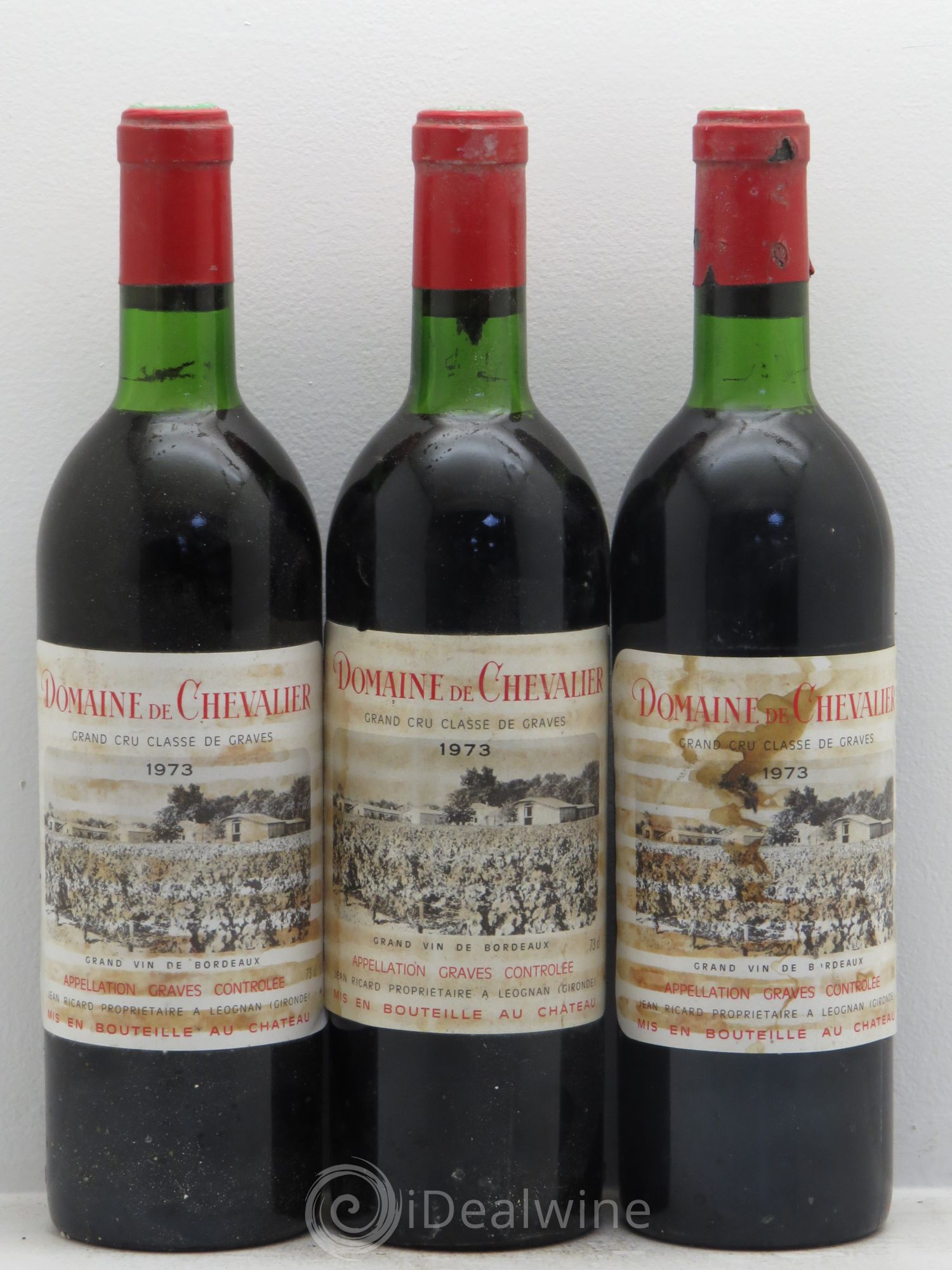Domaine de Chevalier Cru Classé de Graves 1973 - Lot de 3 bouteilles - 0