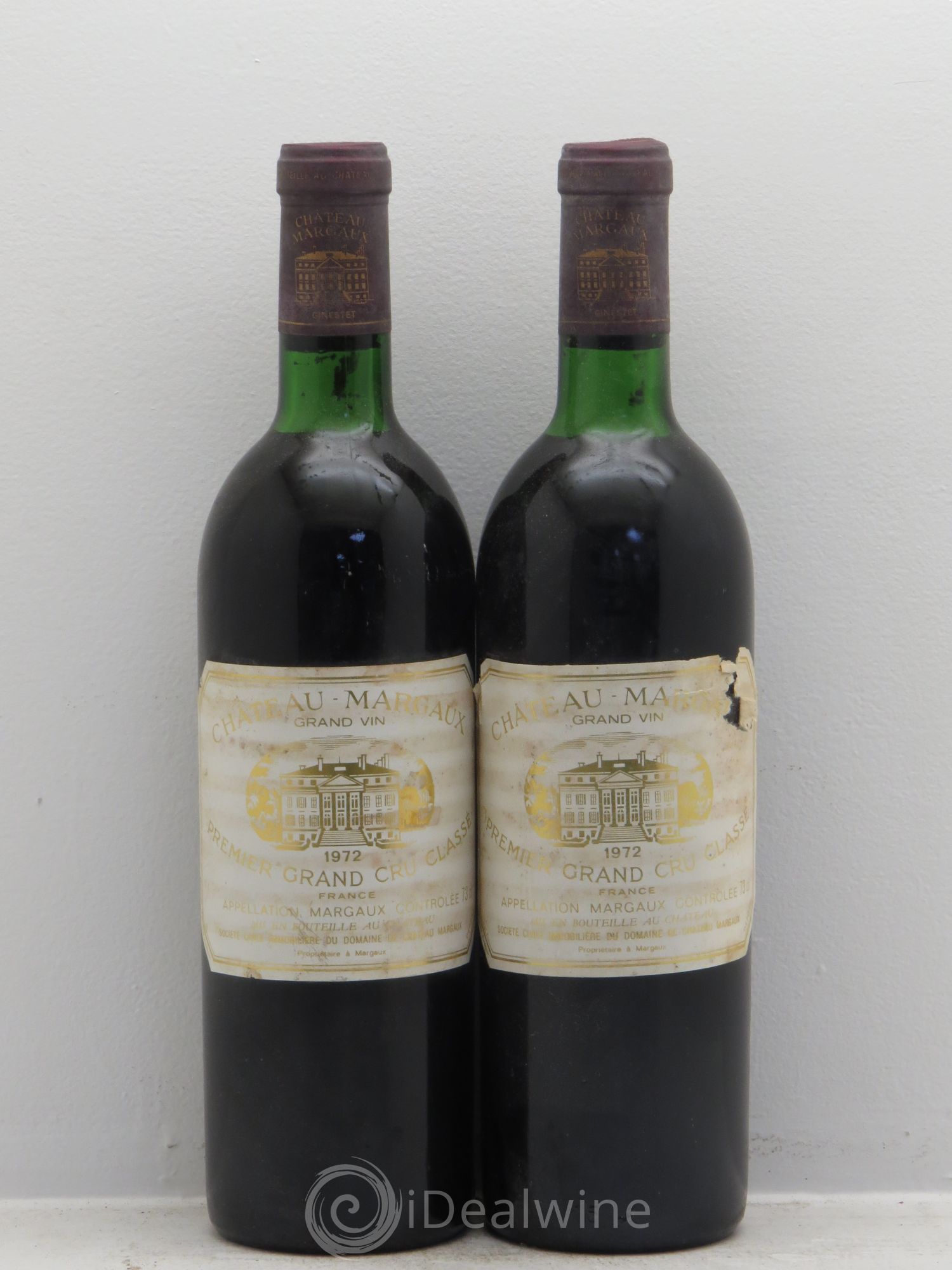 Château Margaux 1er Grand Cru Classé 1972 - Lot de 2 bouteilles - 0