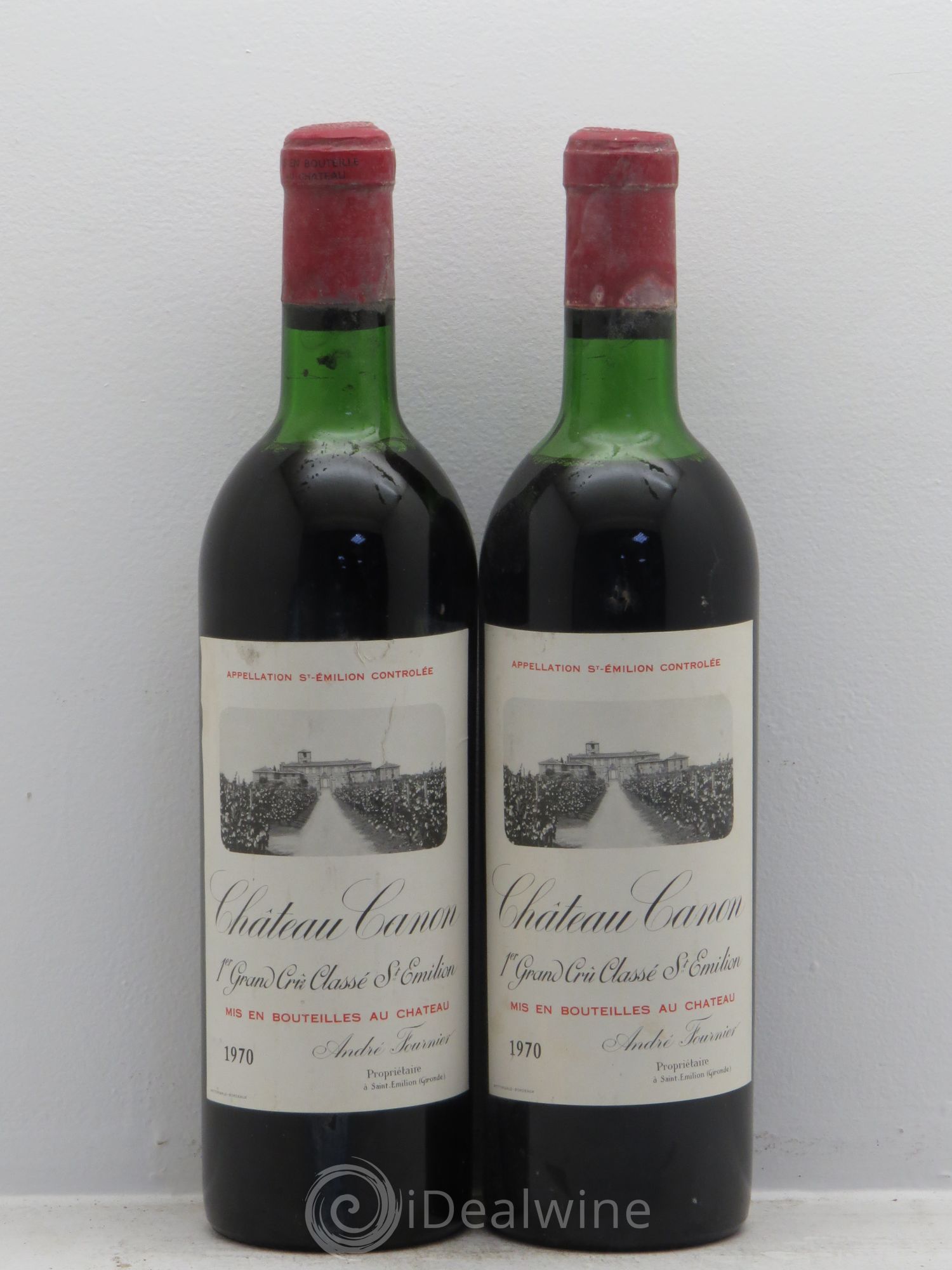 Château Canon 1er Grand Cru Classé B 1970 - Lot de 2 bouteilles - 0