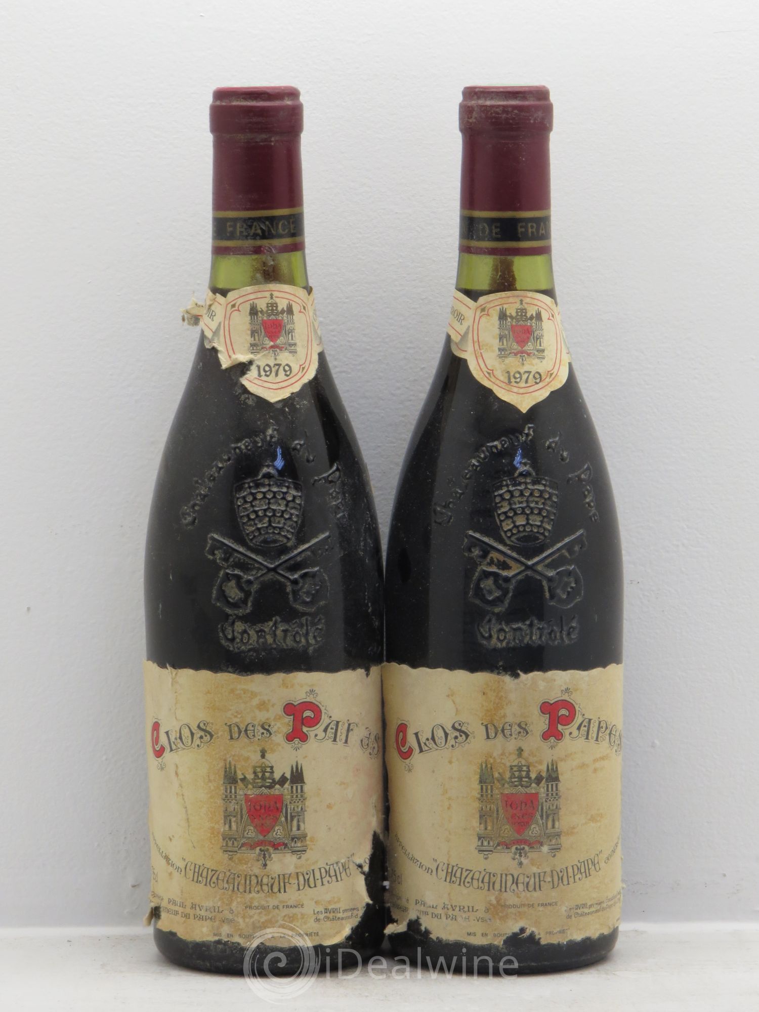 Châteauneuf-du-Pape Clos des Papes - Paul Avril 1979 - Lot de 2 bouteilles - 0