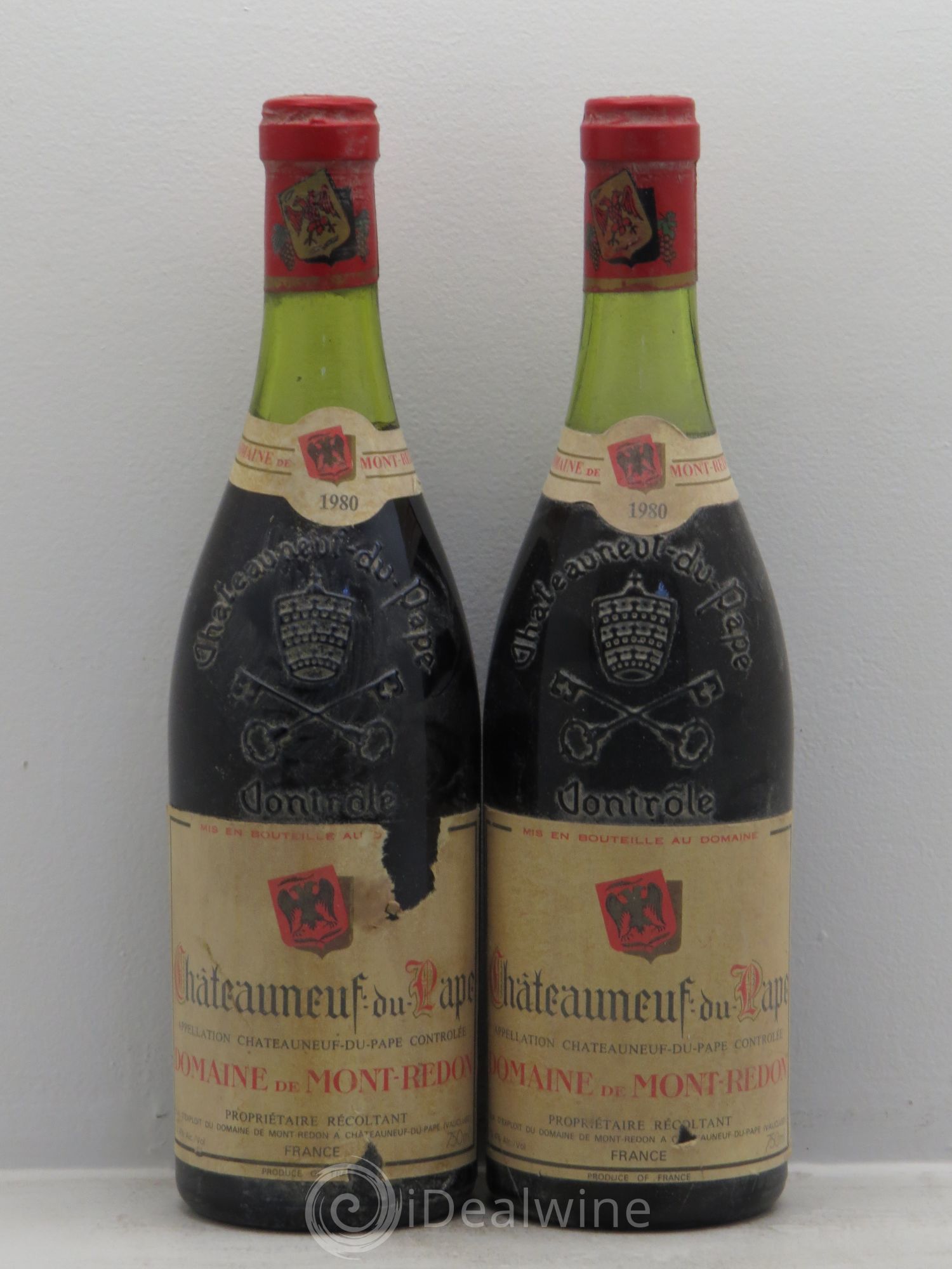 Châteauneuf-du-Pape Château Mont-Redon Famille Abeille-Fabre 1980 - Lot de 2 bouteilles - 0
