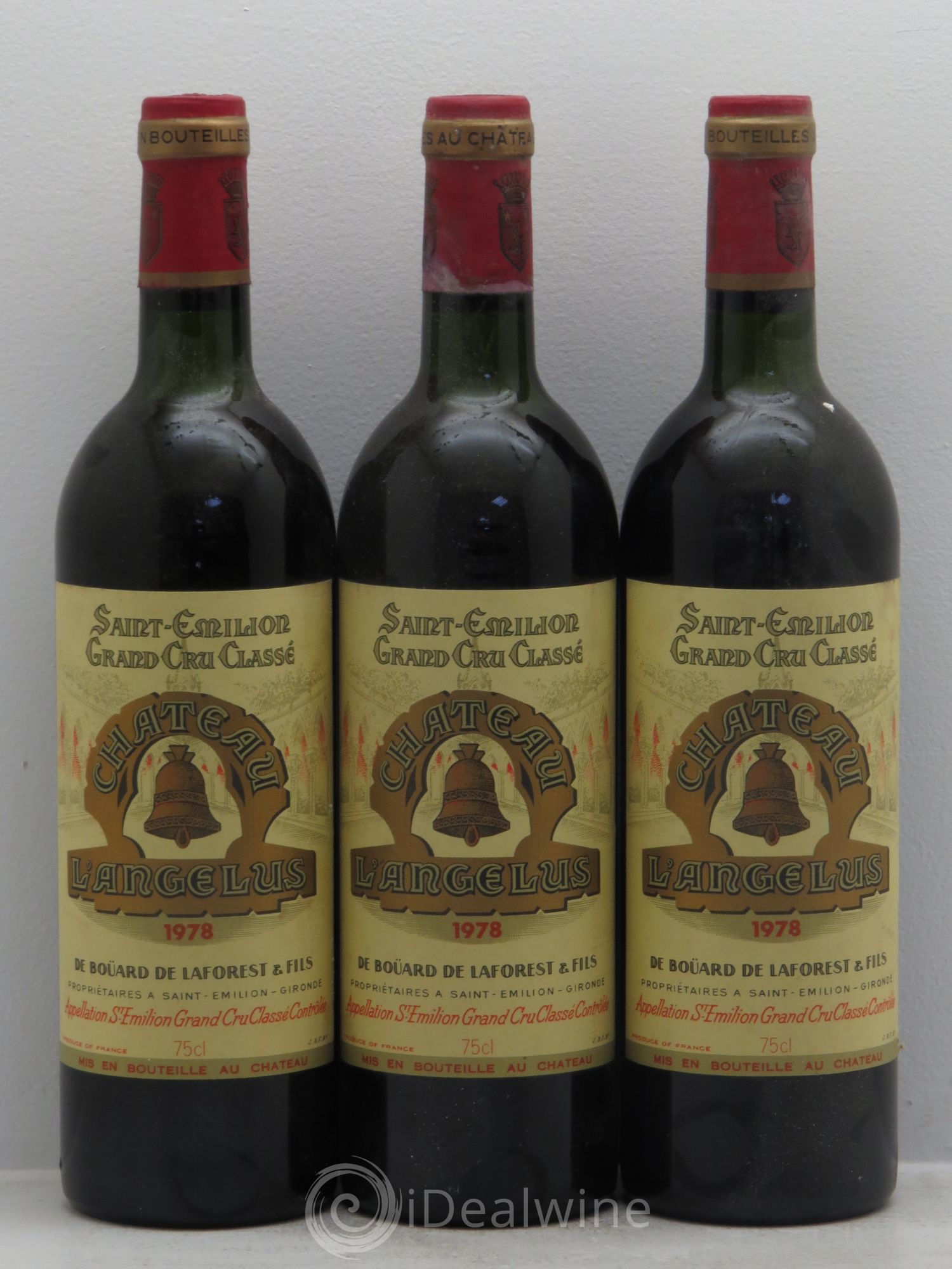Château Angélus 1er Grand Cru Classé A 1978 - Lot de 3 bouteilles - 0