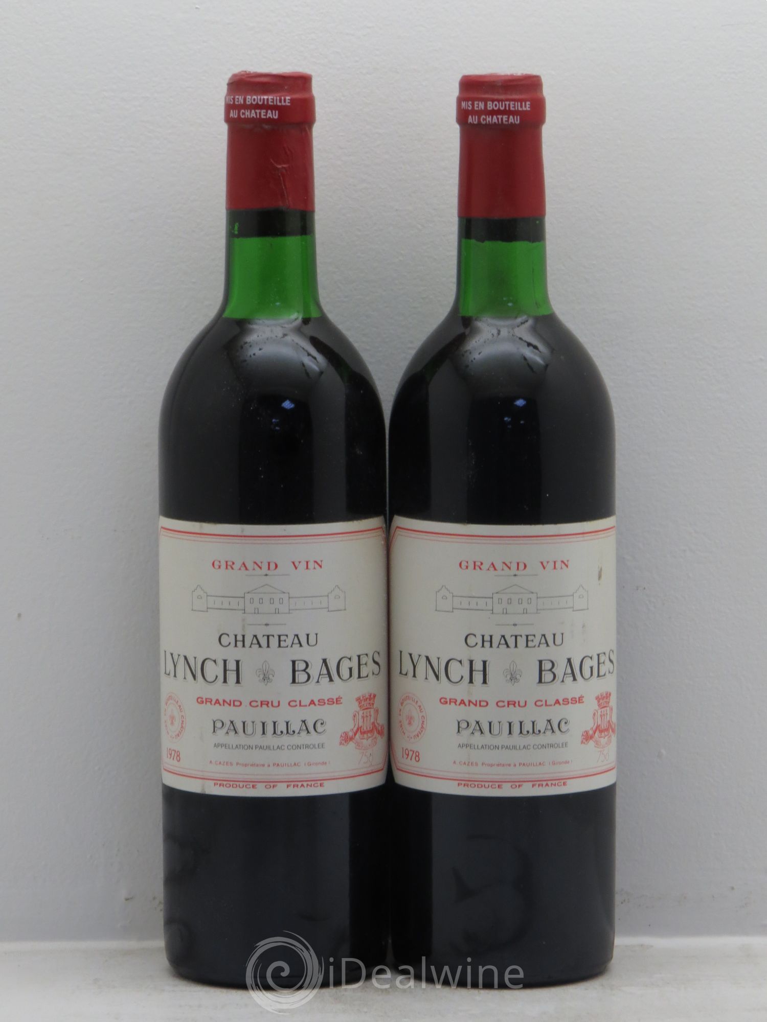 Château Lynch Bages 5ème Grand Cru Classé 1978 - Lot de 2 bouteilles - 0