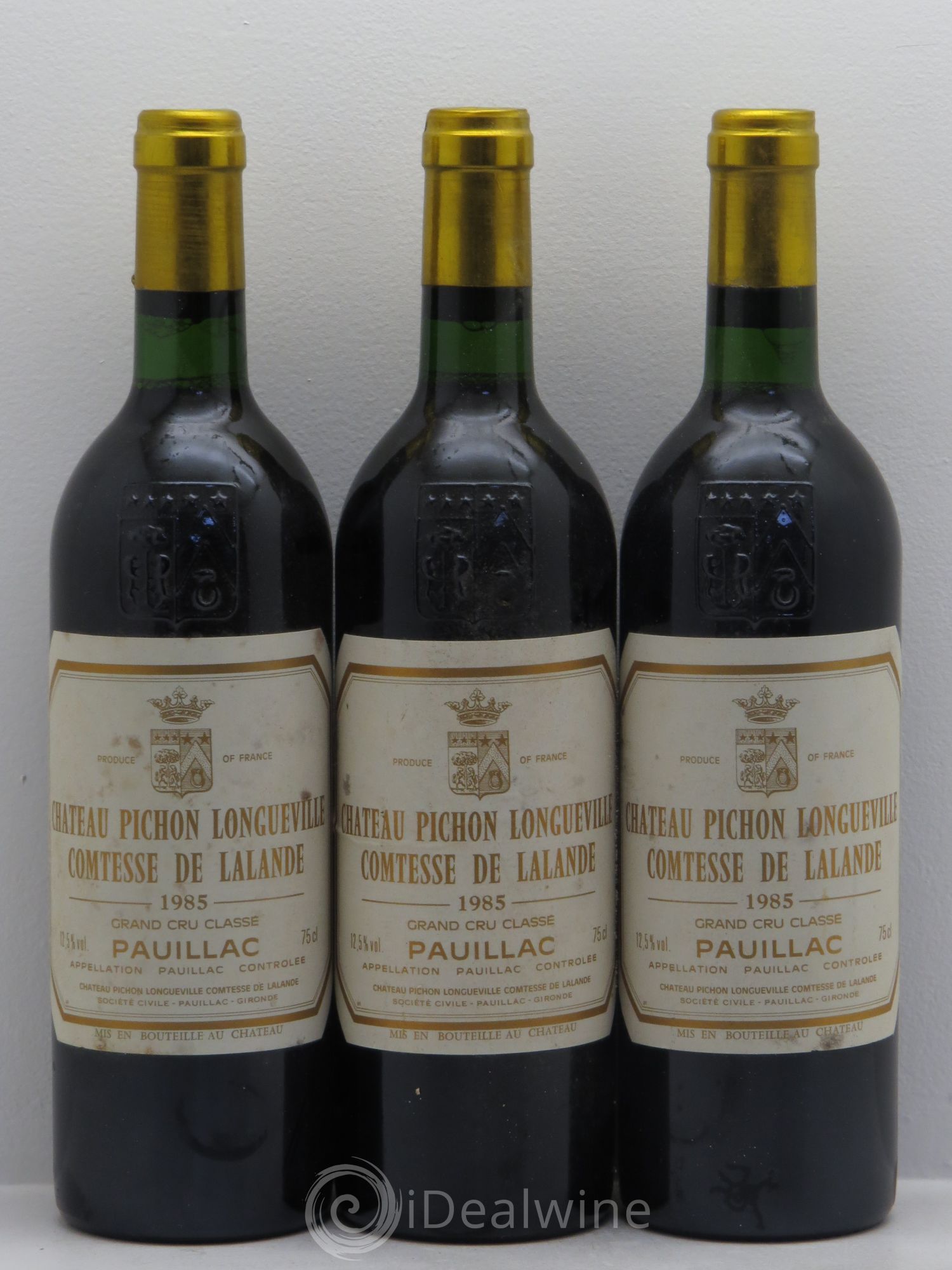 Château Pichon Longueville Comtesse de Lalande 2ème Grand Cru Classé 1985 - Lot de 3 bouteilles - 0