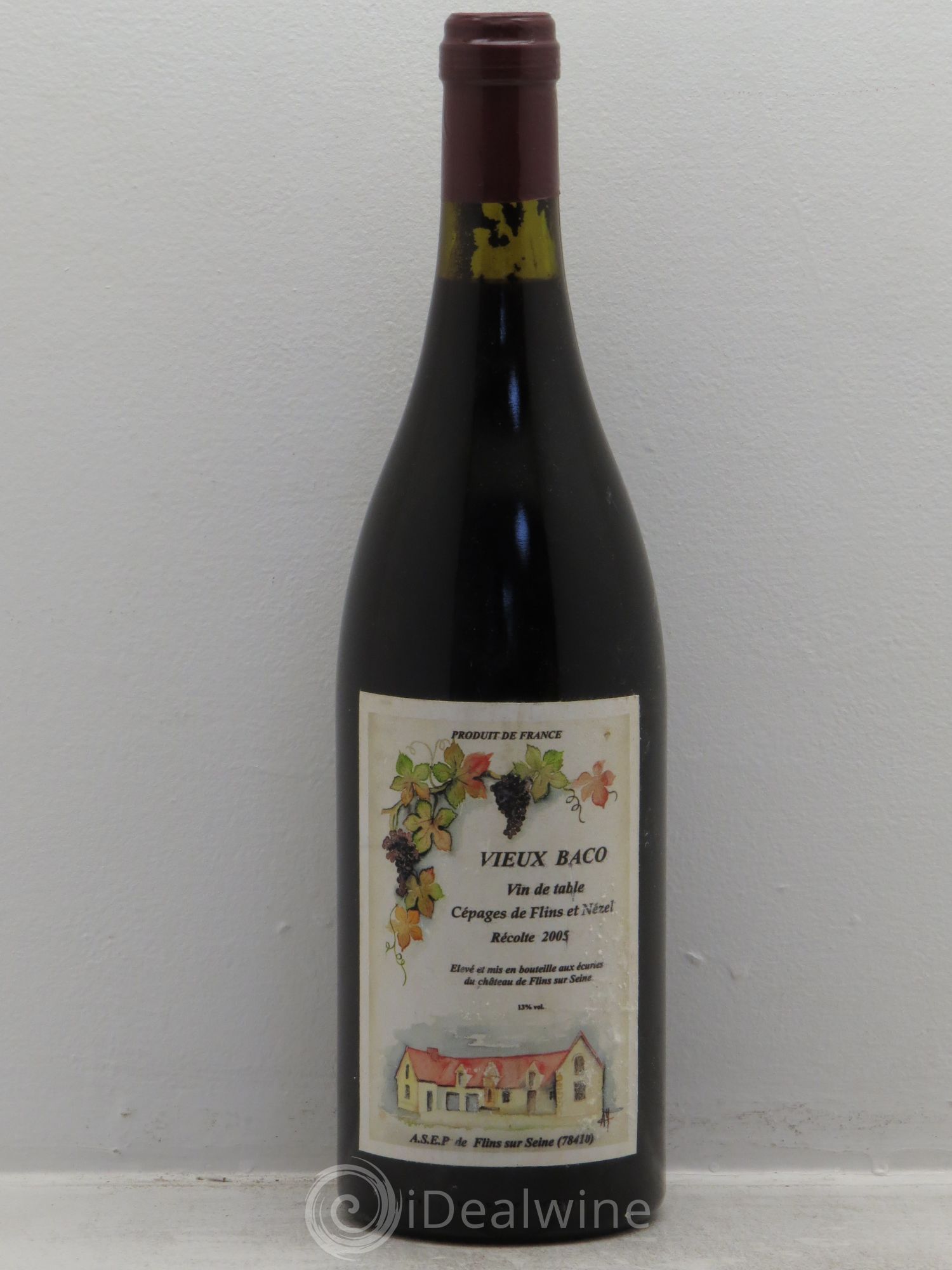Divers Vin de Table Vieux Baco - Cépages de Flins et Nézel (sans prix de réserve) 2005 - Posten von 1 Flasche - 0