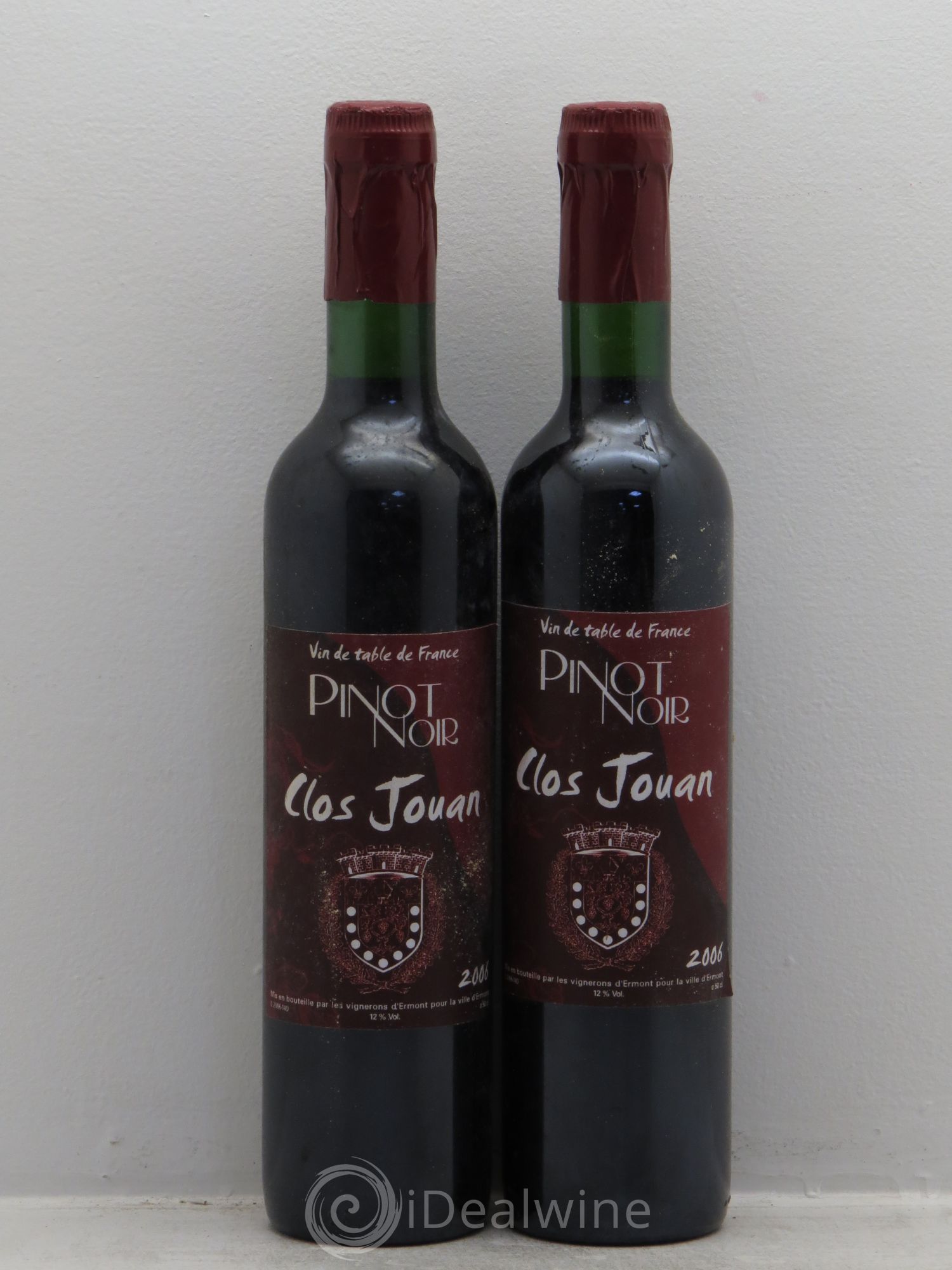 Divers Vin de Table Pinot Noir Clos Jouan (50cl) (sans prix de réserve) 2006 - Posten von 2 Flaschen - 0