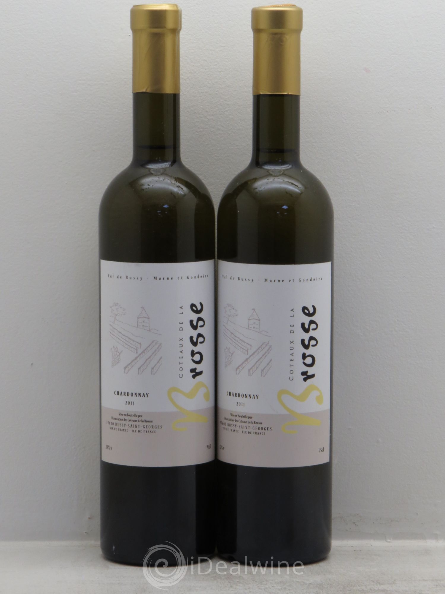 Divers Coteaux de la Brosse Chardonnay - Bussy St Georges (sans prix de réserve) 2011 - Posten von 2 Flaschen - 0