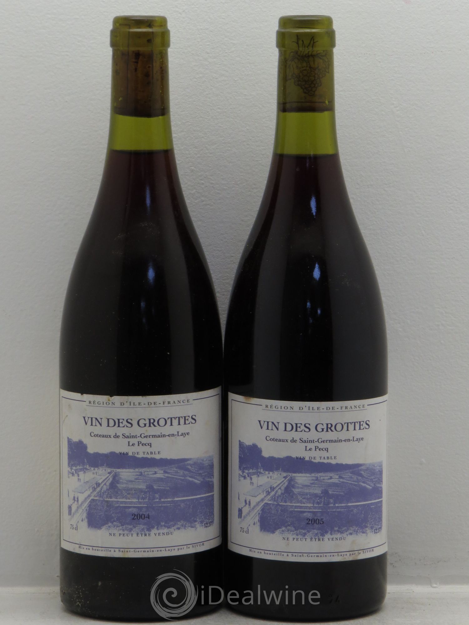 Divers Vin de Table Vin des Grottes Coteaux de St Germain/Le Pecq (mill 2004 et 2005) (sans prix de réserve) - Posten von 2 Flaschen - 0