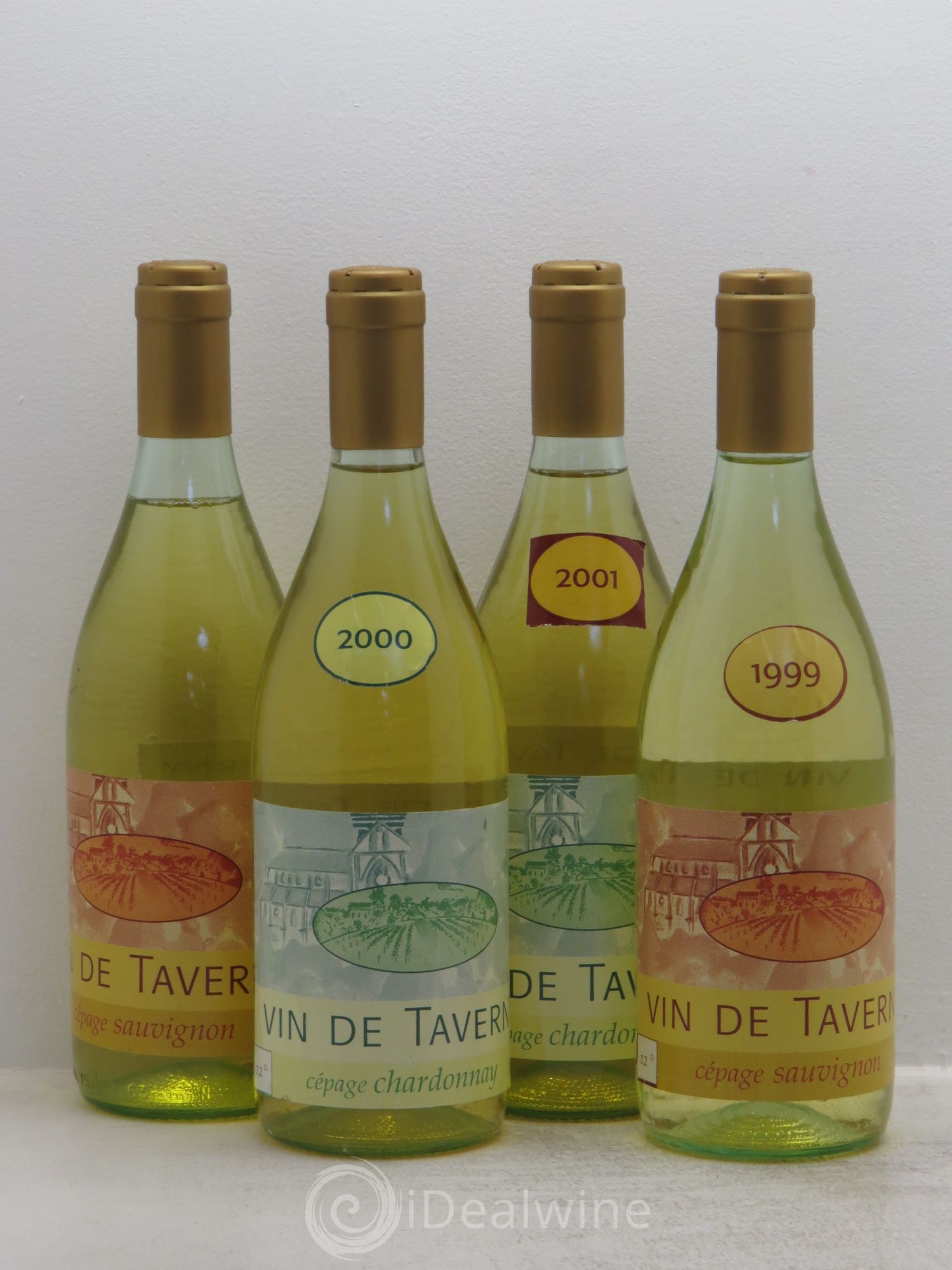 Divers Vin de Taverny Chardonnay et Sauvignon (1999, 2000, 2001) (sans prix de réserve) - Posten von 4 Flaschen - 0