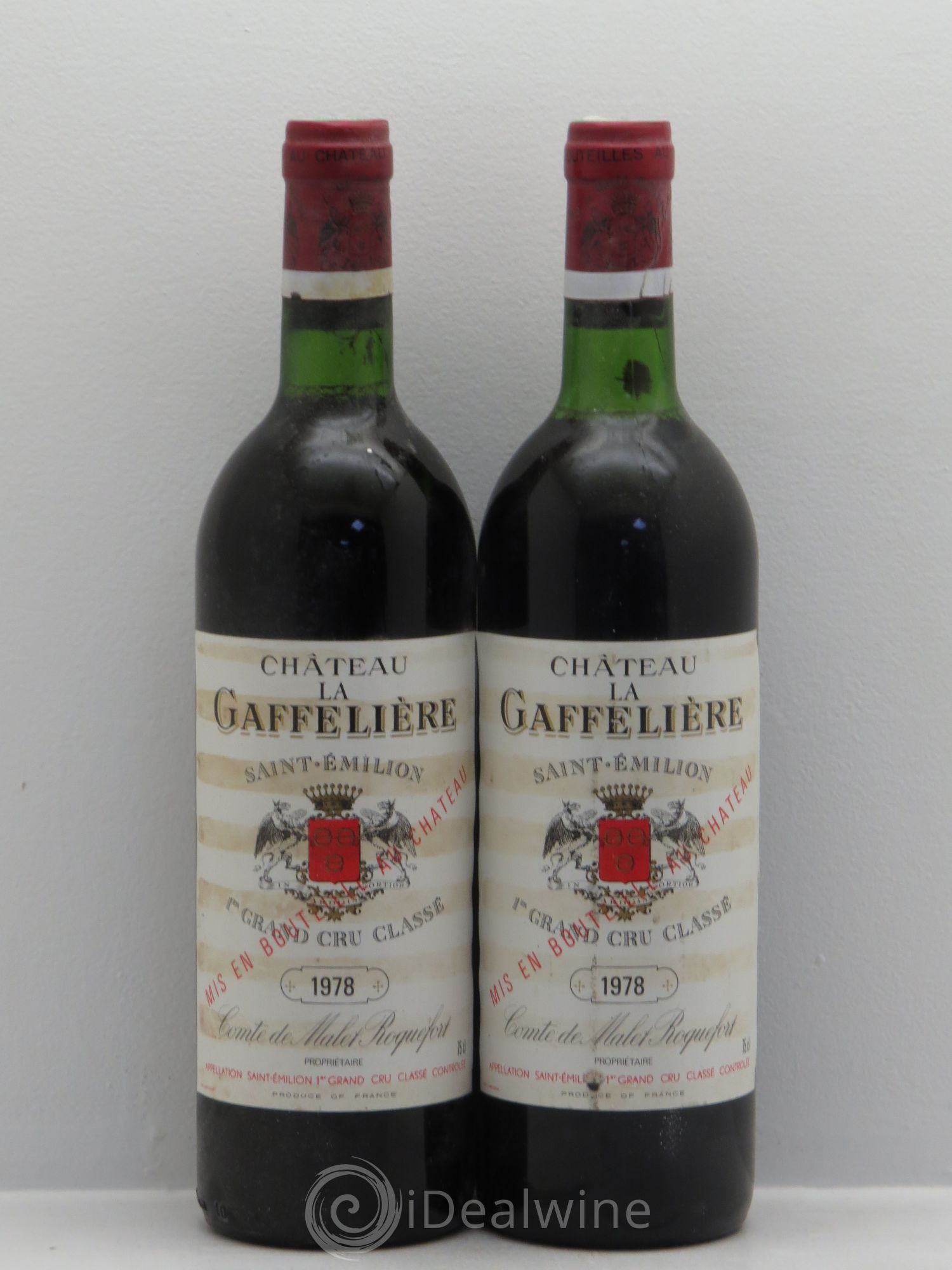 Château la Gaffelière 1er Grand Cru Classé B 1978 - Lot de 2 bouteilles - 0