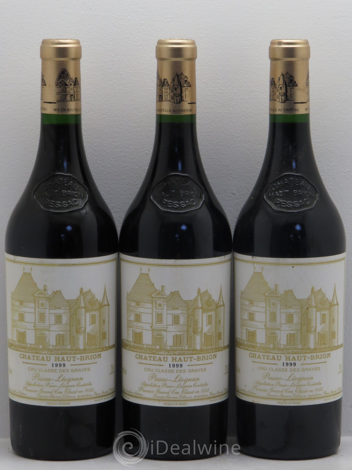 Château Haut Brion 1er Grand Cru Classé 1999 - Lot de 3 bouteilles - 0