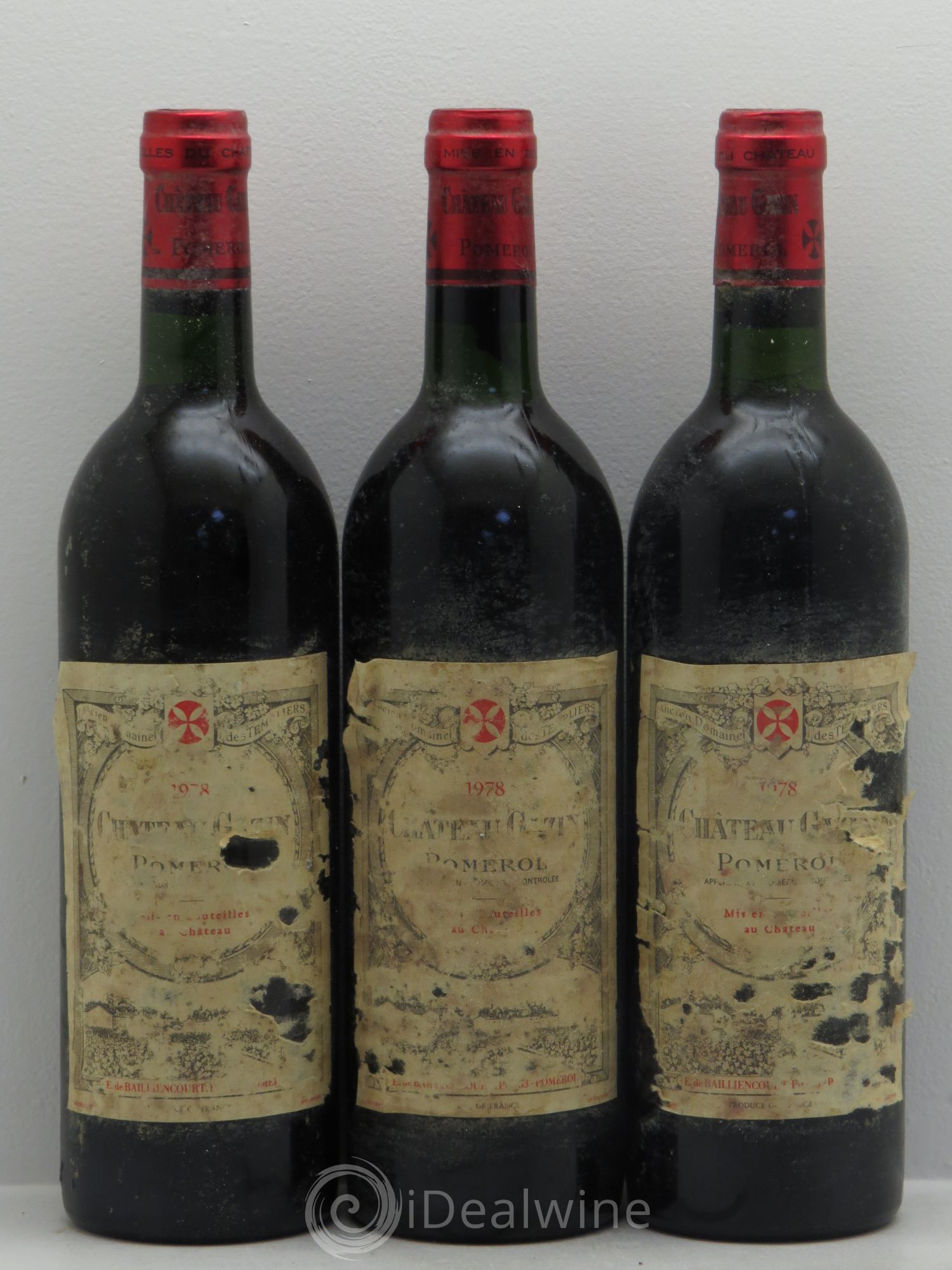 Château Gazin 1978 - Lot de 3 bouteilles - 0