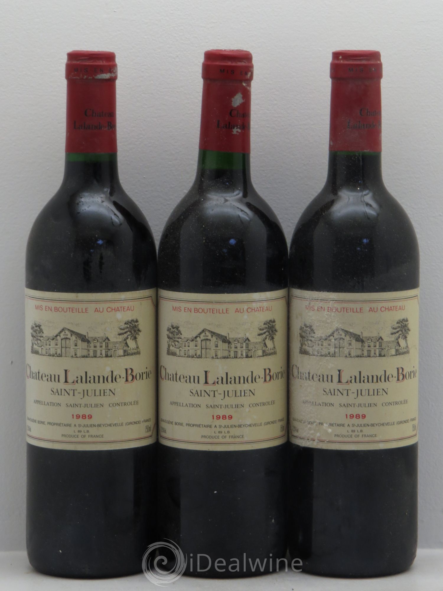 Château Lalande Borie 1989 - Lot de 3 bouteilles - 0