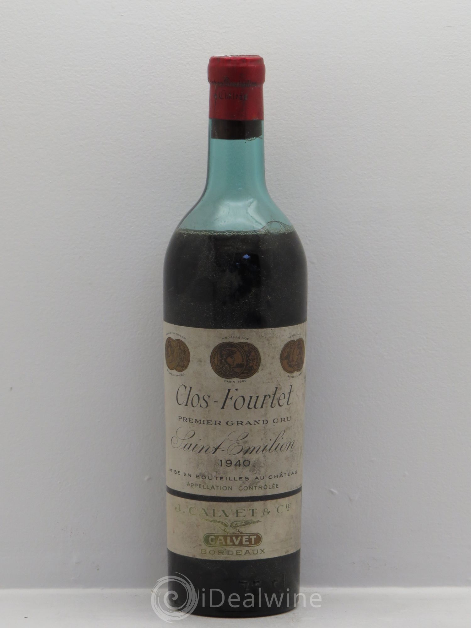 Clos Fourtet 1er Grand Cru Classé B (Mise Calvet) 1940 - Lot de 1 bouteille - 0