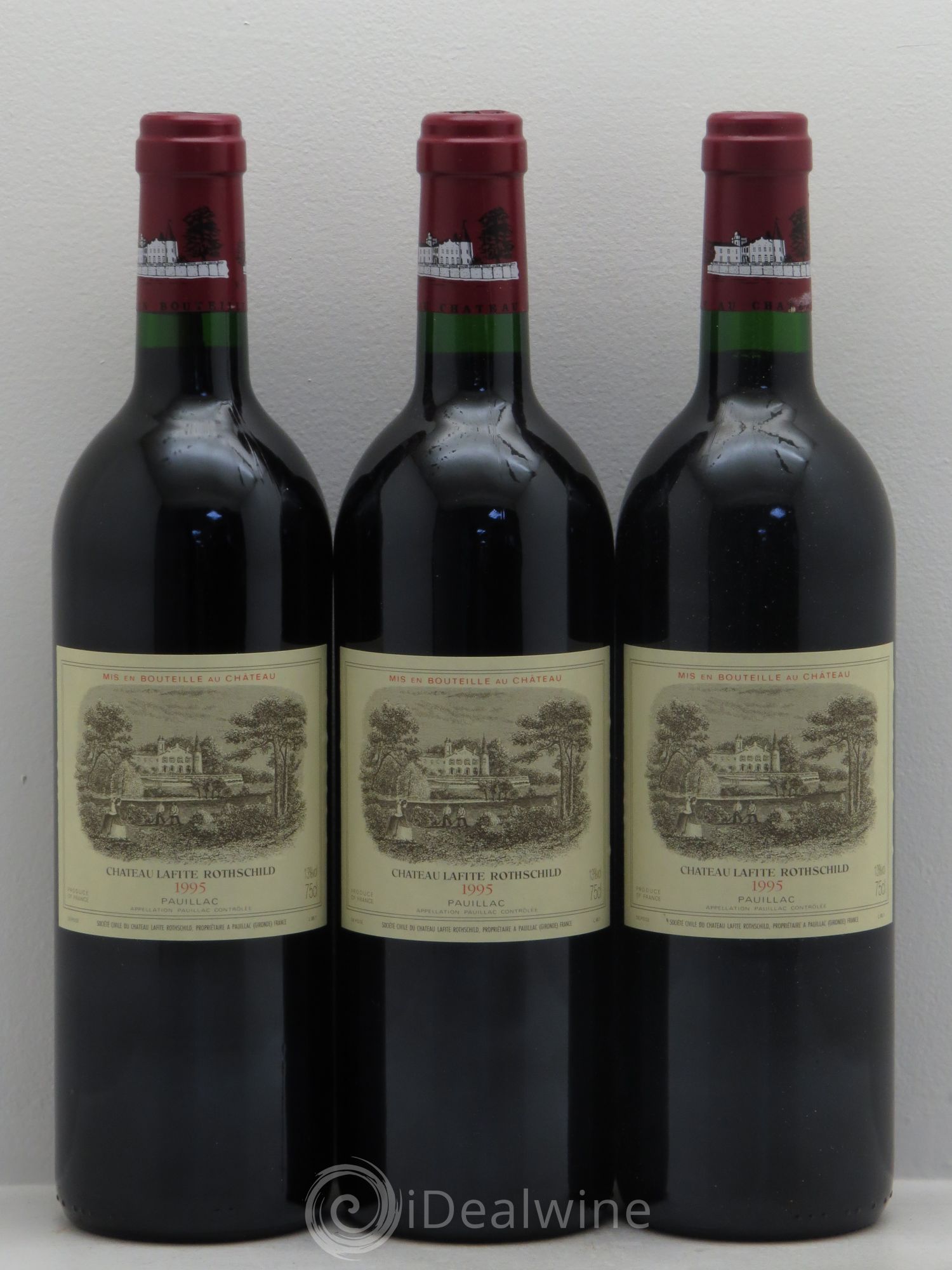 Château Lafite Rothschild 1er Grand Cru Classé 1995 - Lot de 3 bouteilles - 0