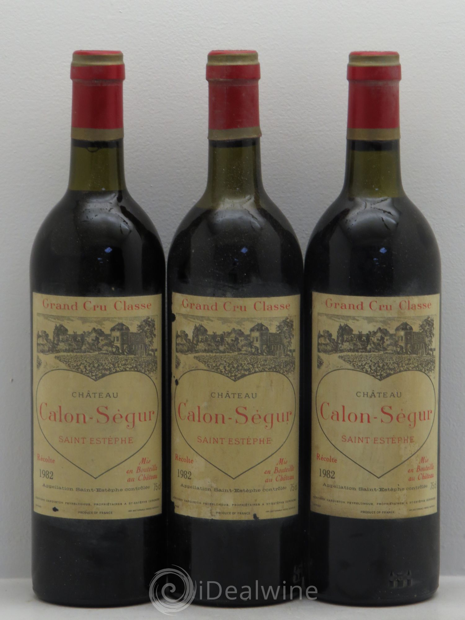Château Calon Ségur 3ème Grand Cru Classé 1982 - Lot de 3 bouteilles - 0