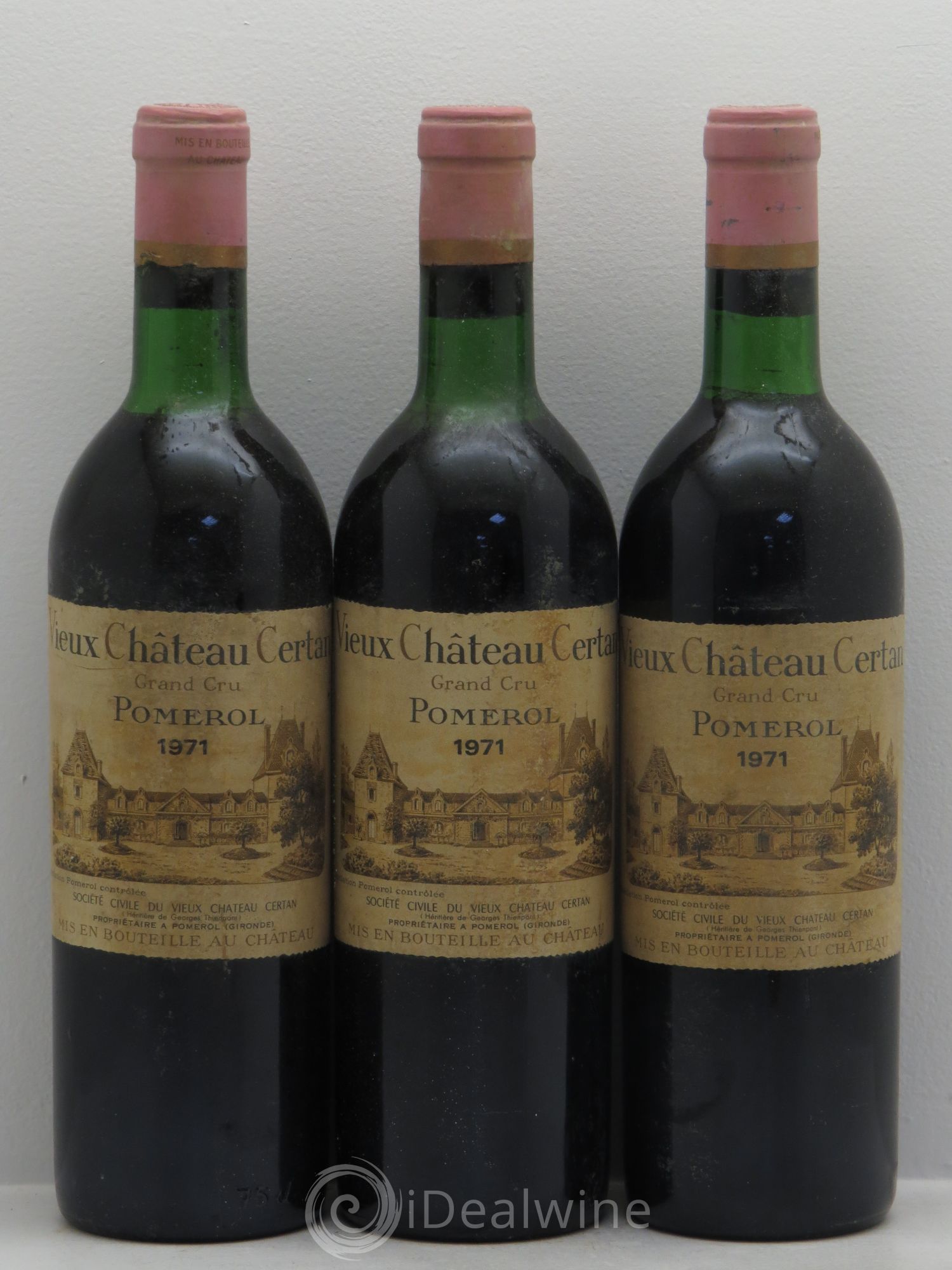 Vieux Château Certan 1971 - Lot de 3 bouteilles - 0
