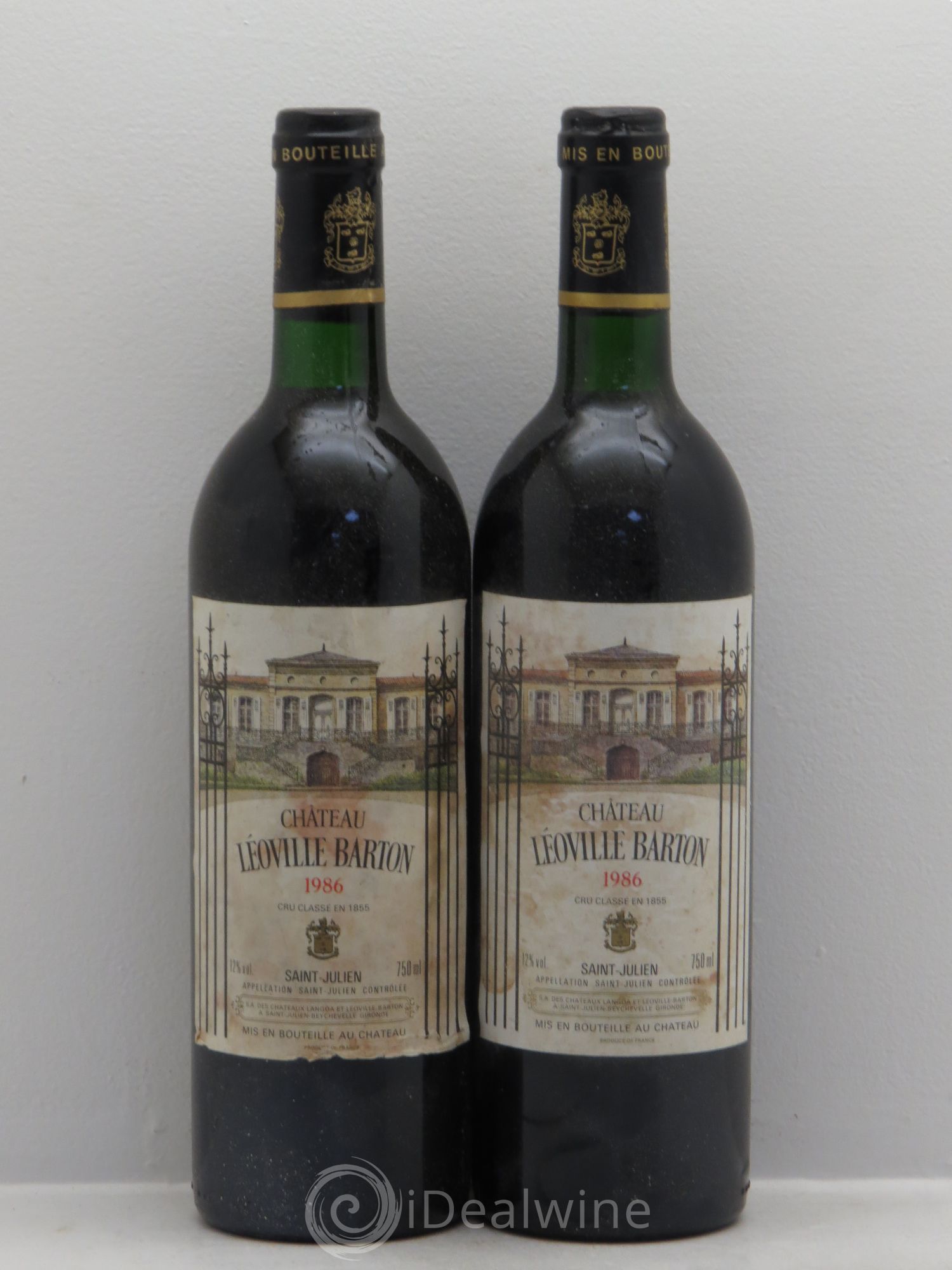 Château Léoville Barton 2ème Grand Cru Classé 1986 - Lot de 2 bouteilles - 0
