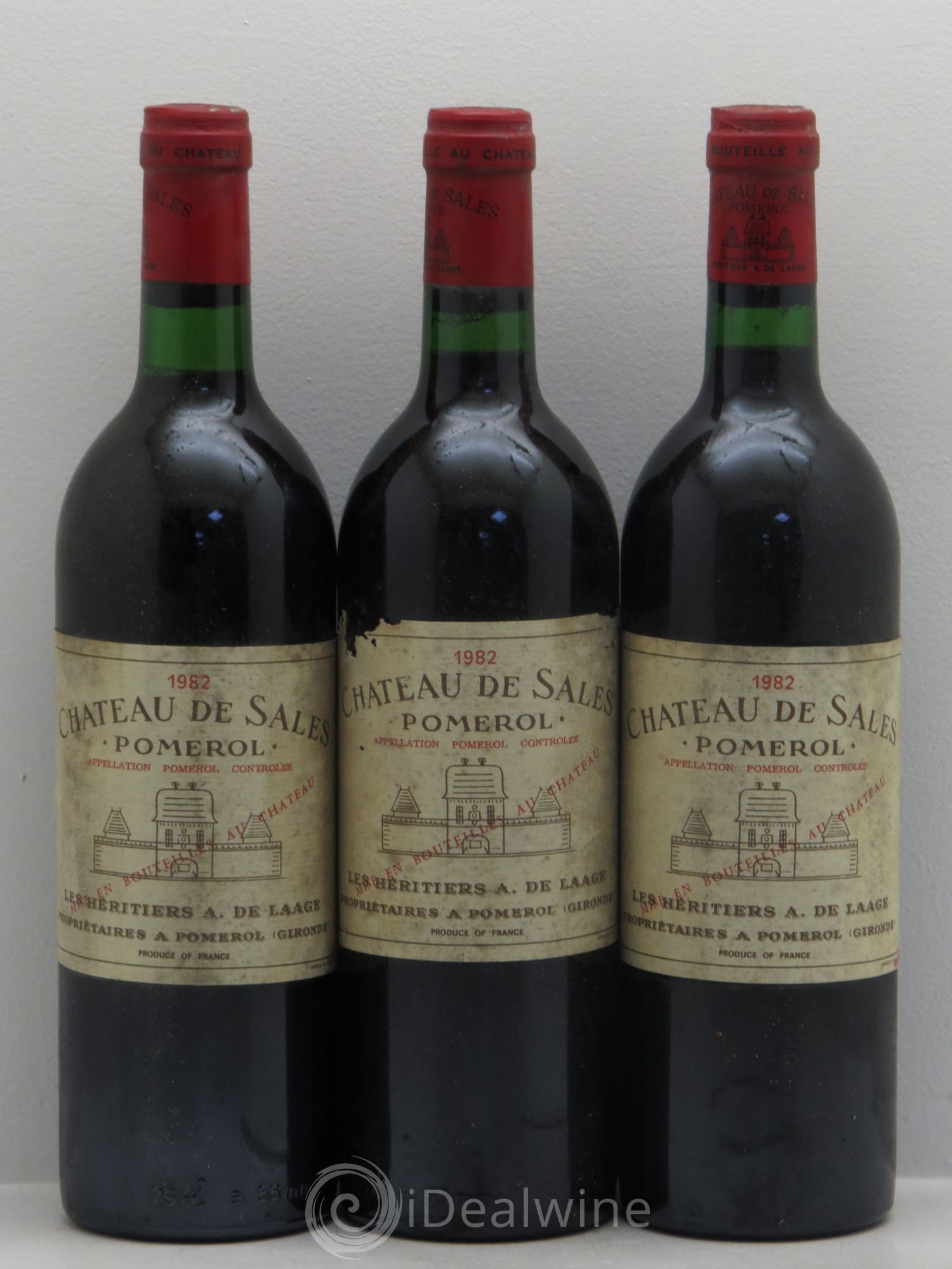 Château de Sales 1982 - Lot de 3 bouteilles - 0