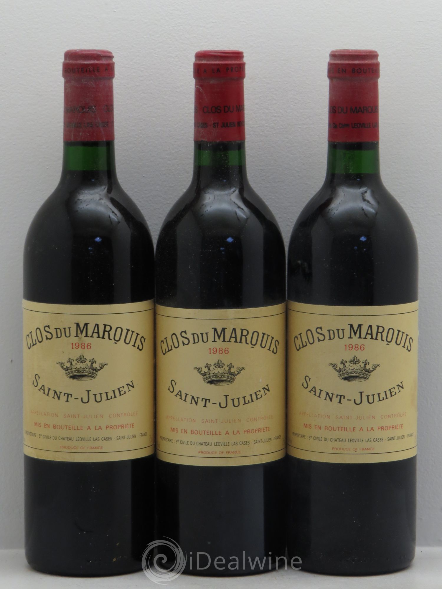 Clos du Marquis 1986 - Lot de 3 bouteilles - 0