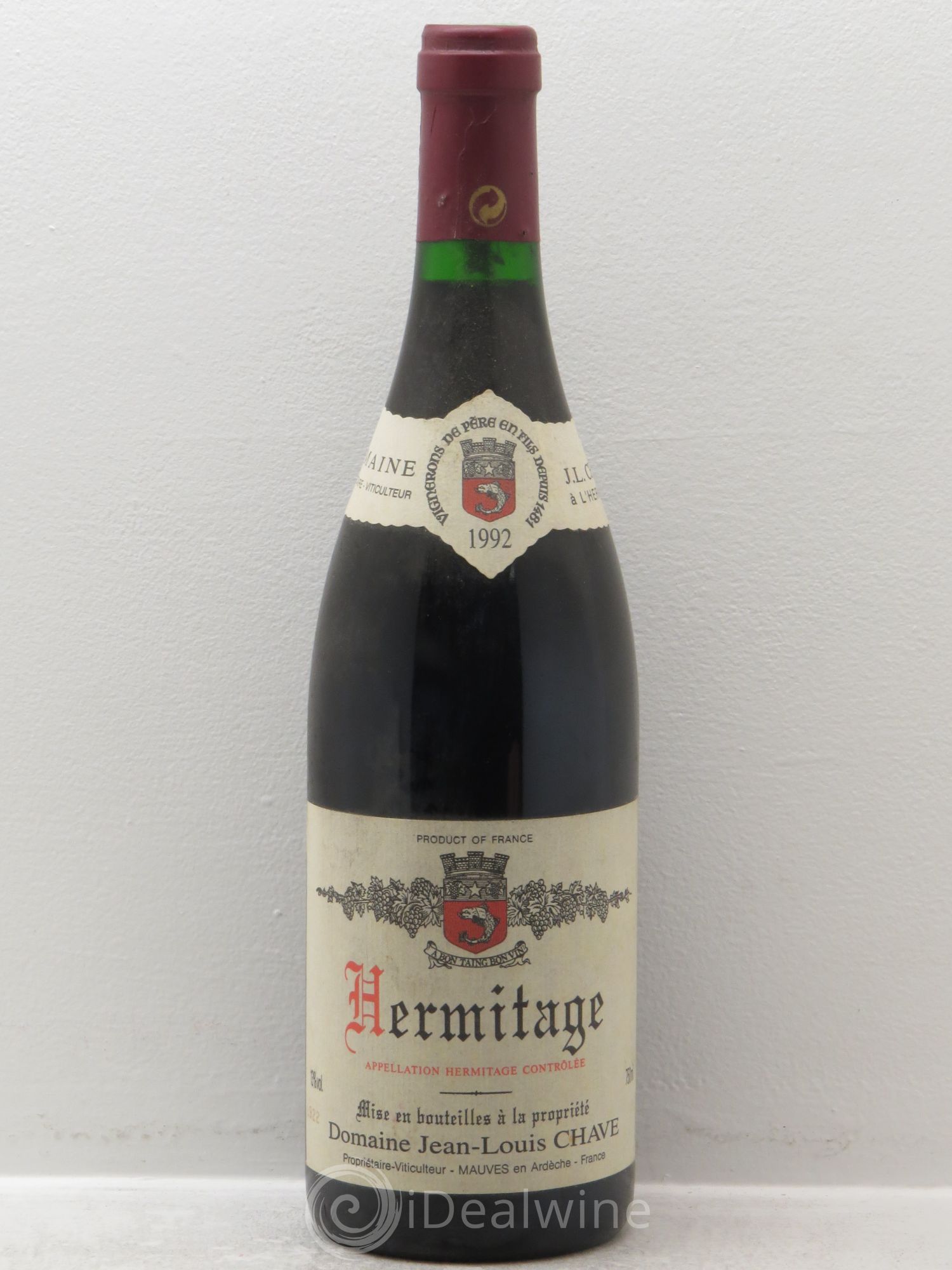 Hermitage Jean-Louis Chave 1992 - Lot de 1 bouteille - 0