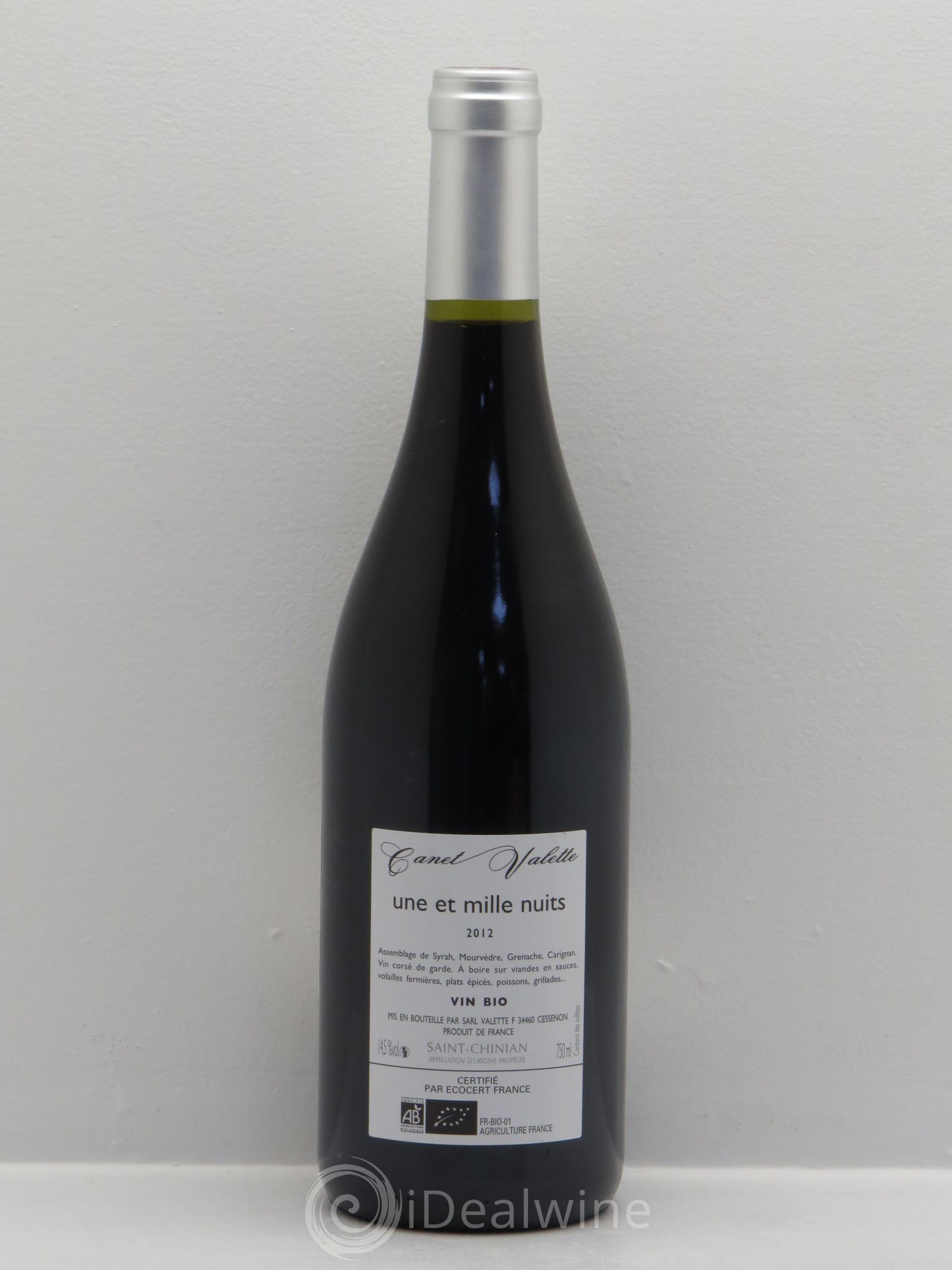 Saint-Chinian Une et mille nuits Canet-Valette (Domaine) 2012 - Lot de 1 bouteille - 1