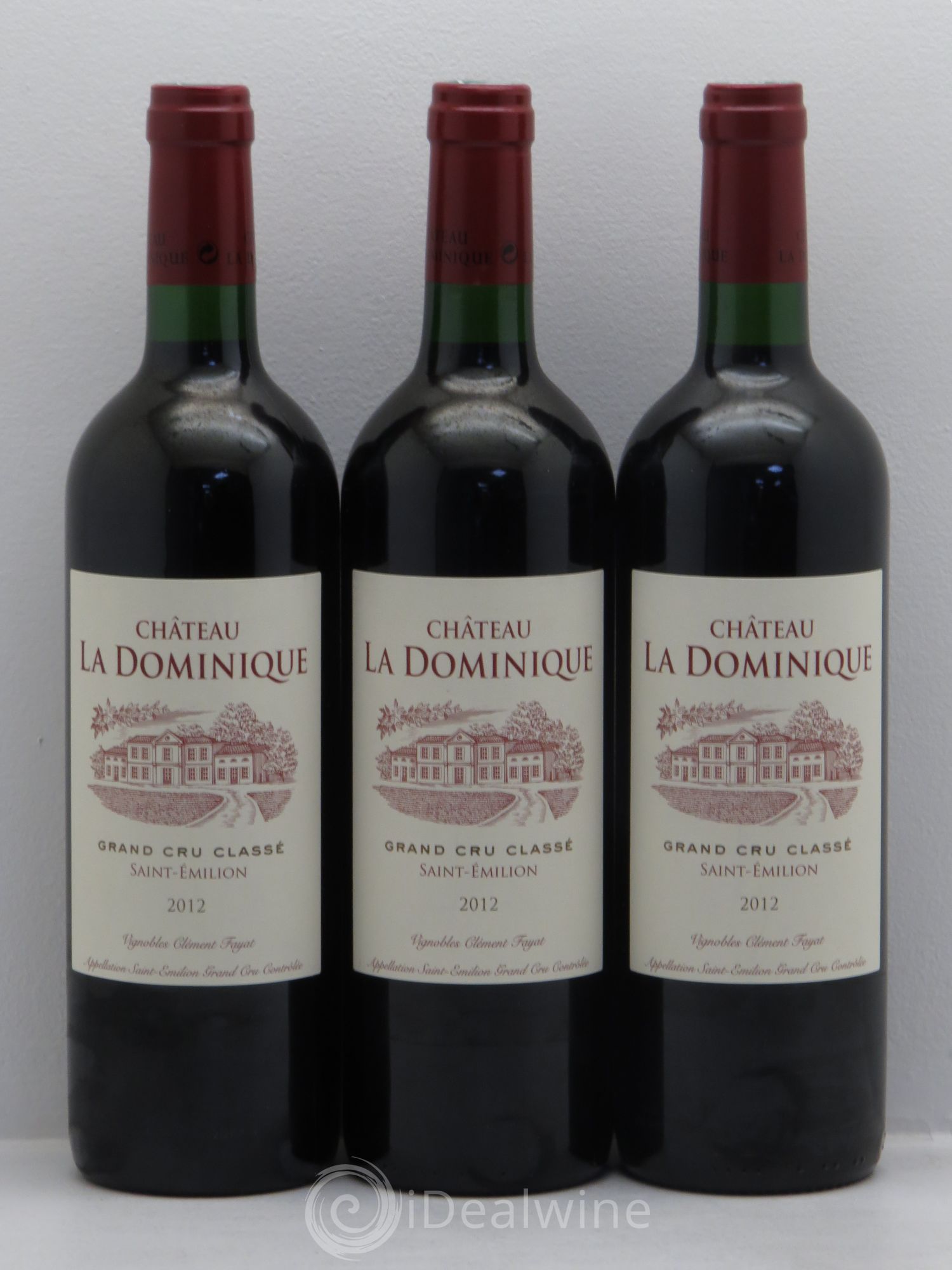 Château la Dominique Grand Cru Classé 2012 - Lot de 3 bouteilles - 0
