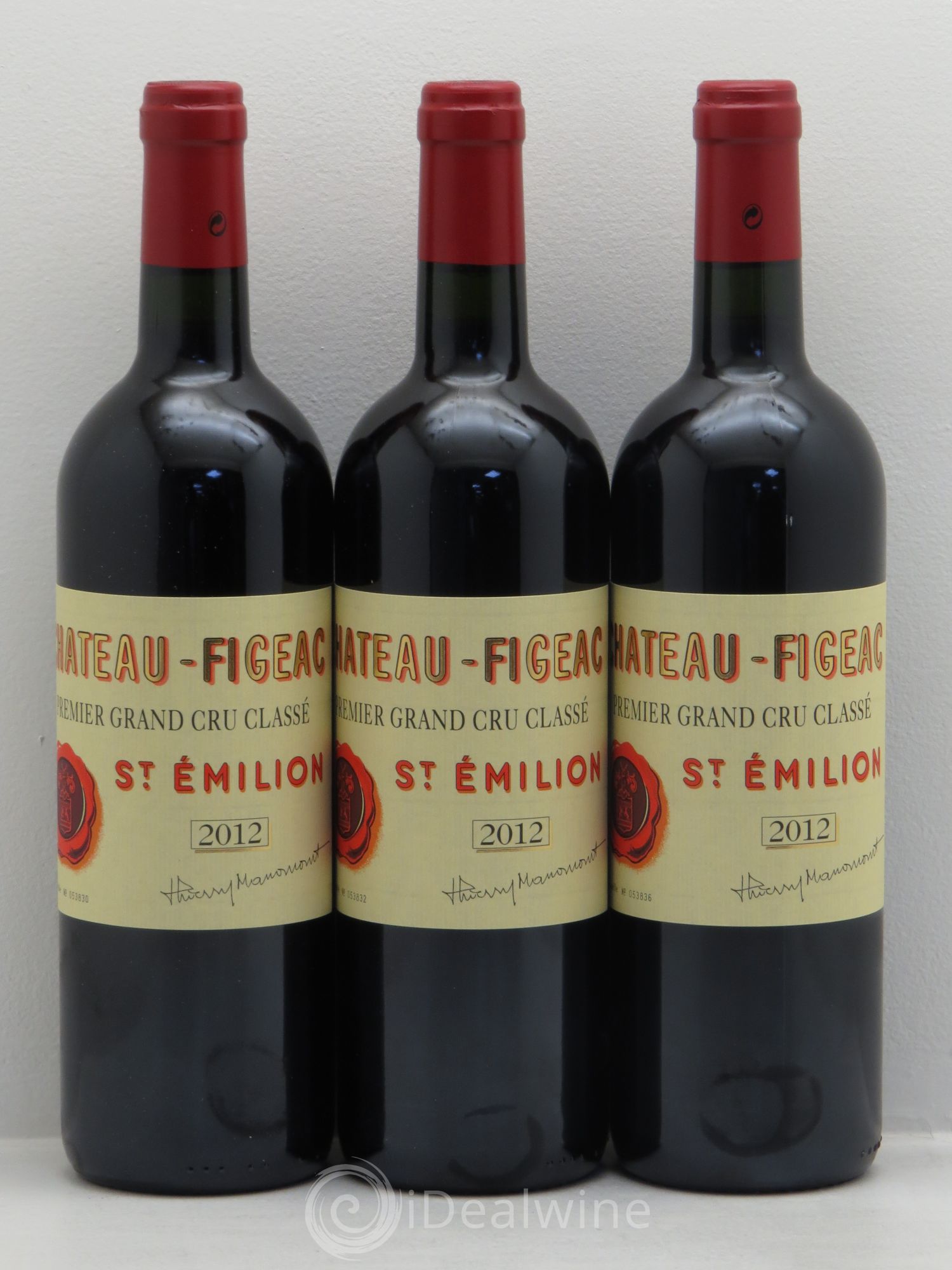 Château Figeac 1er Grand Cru Classé A 2012 - Lot de 3 bouteilles - 0