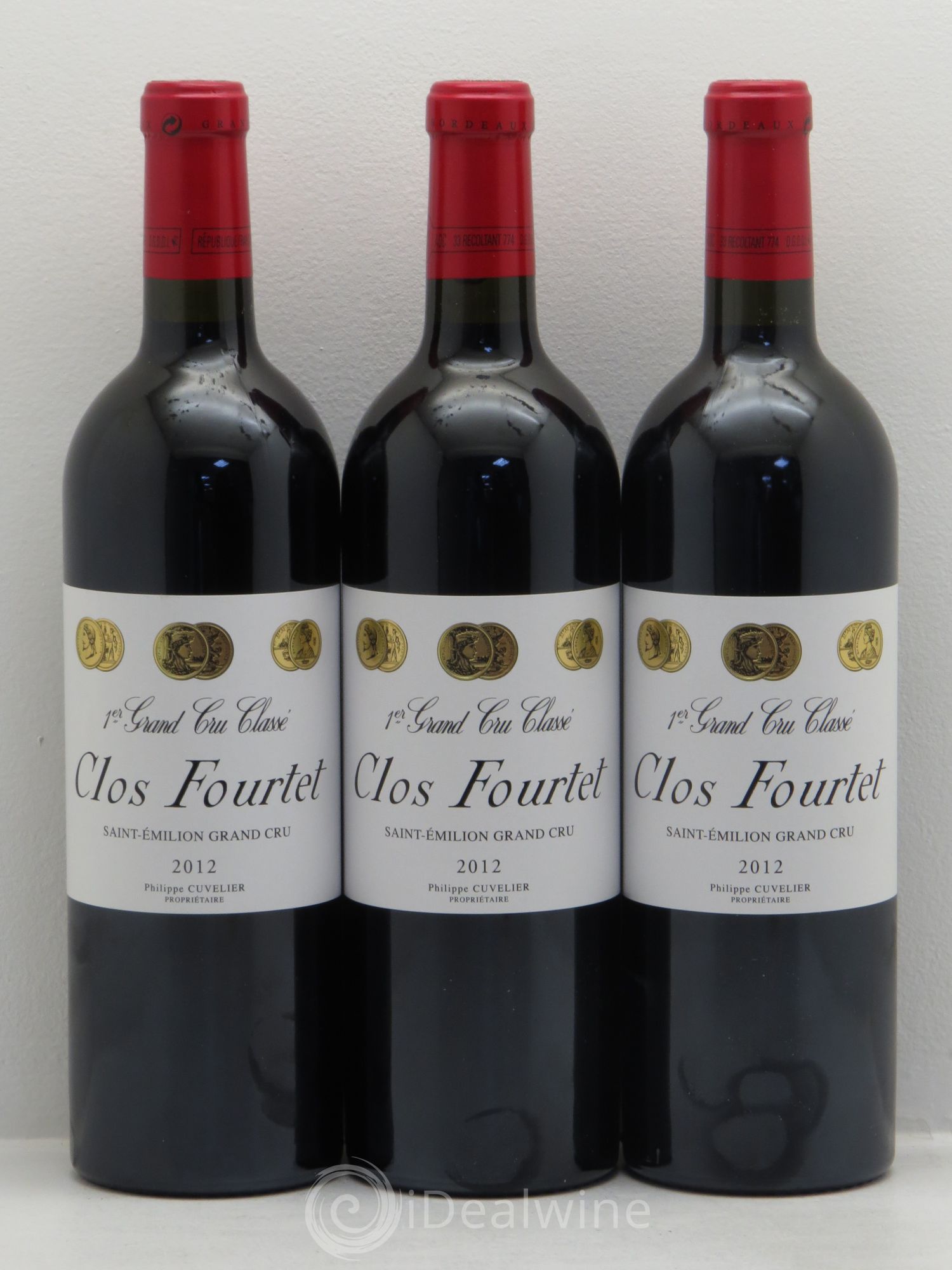 Clos Fourtet 1er Grand Cru Classé B 2012 - Lot de 3 bouteilles - 0