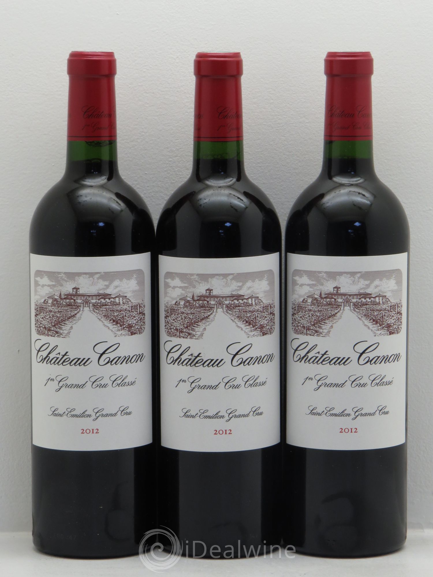 Château Canon 1er Grand Cru Classé B 2012 - Lot de 3 bouteilles - 0