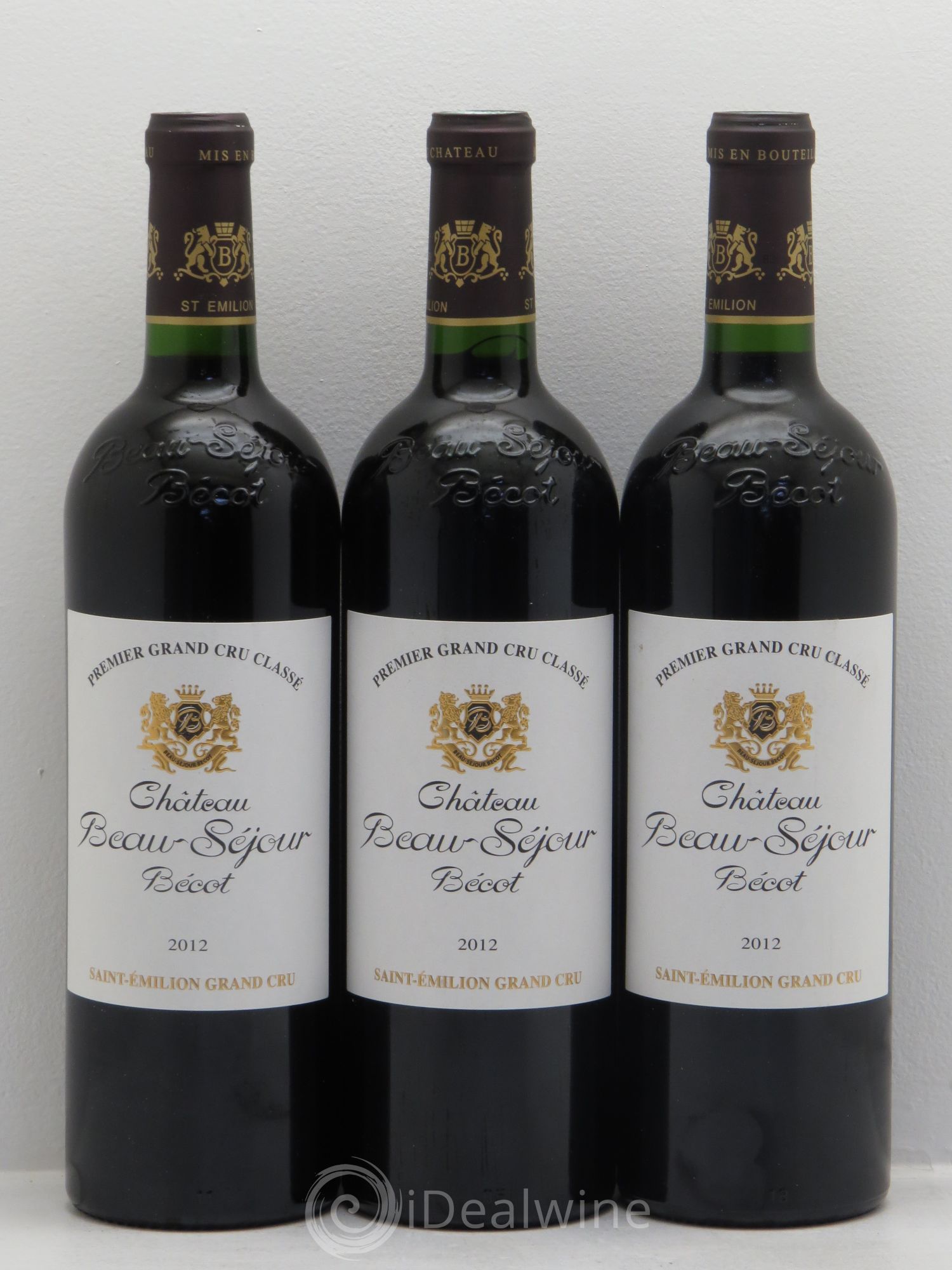Château Beau-Séjour Bécot 1er Grand Cru Classé B 2012 - Lot de 3 bouteilles - 0