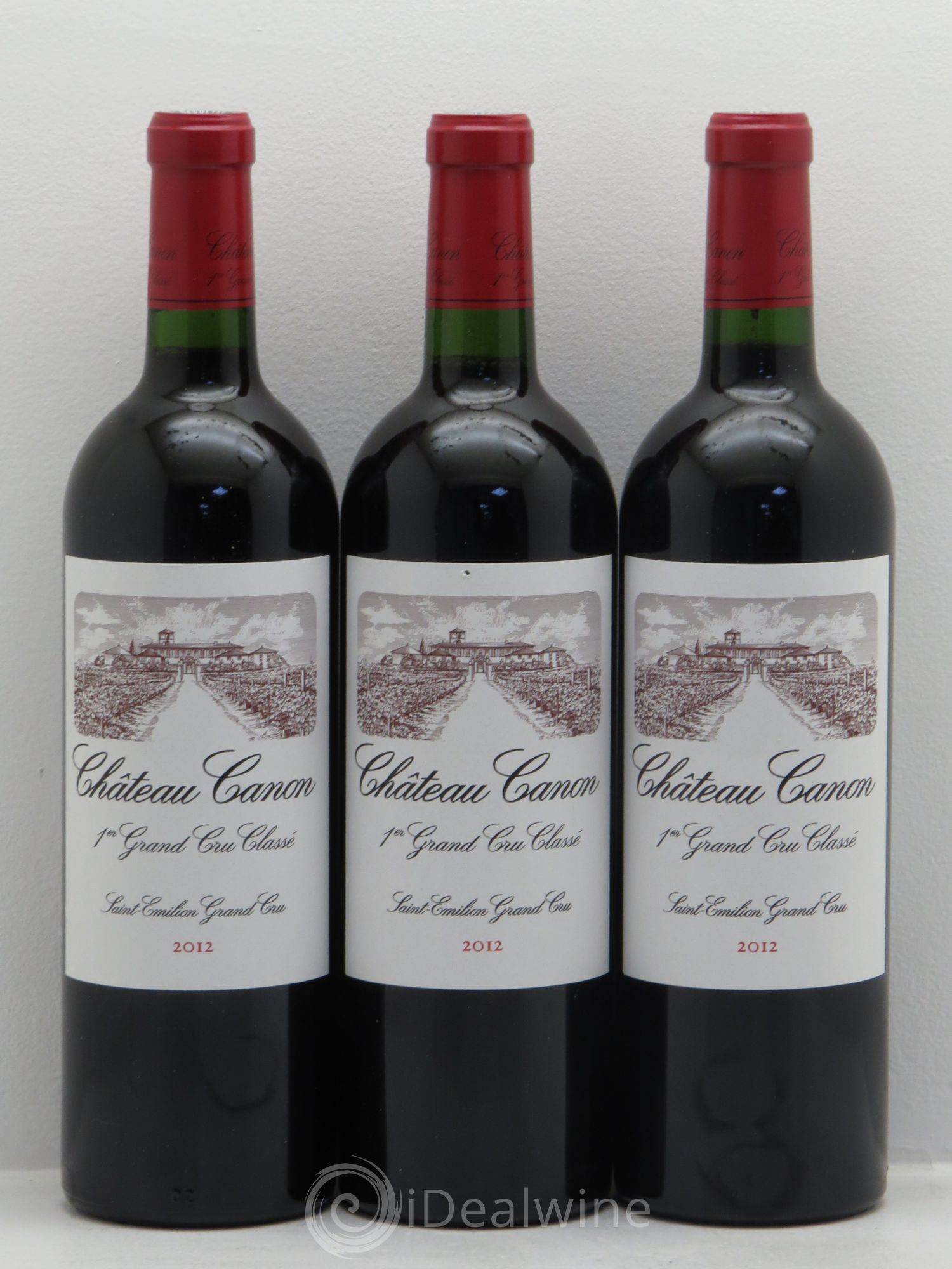 Château Canon 1er Grand Cru Classé B 2012 - Lot de 3 bouteilles - 0