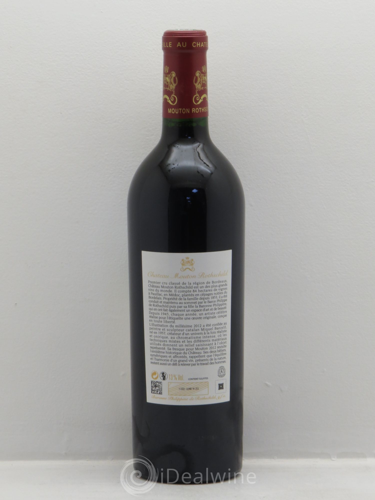 Château Mouton Rothschild 1er Grand Cru Classé 2012 - Lot de 1 bouteille - 1