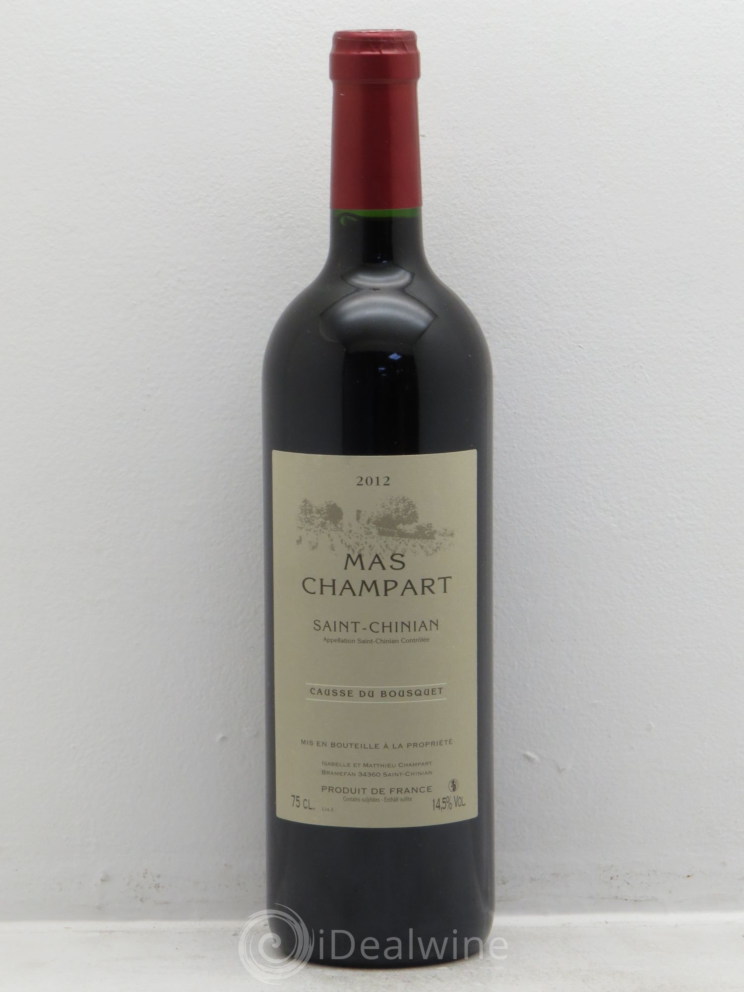 Saint-Chinian Mas Champart Causse du Bousquet Isabelle et Mathieu Champart 2012 - Lot de 1 bouteille - 0