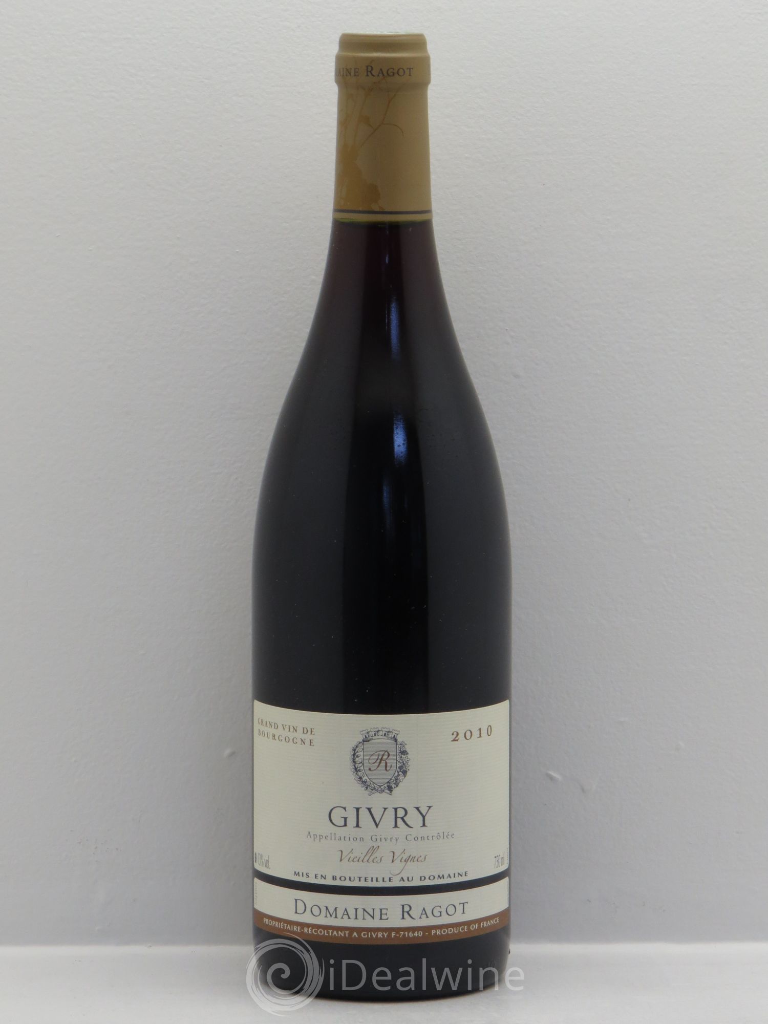 Givry Vieilles vignes Ragot (Domaine) 2010 - Lot de 1 bouteille - 0
