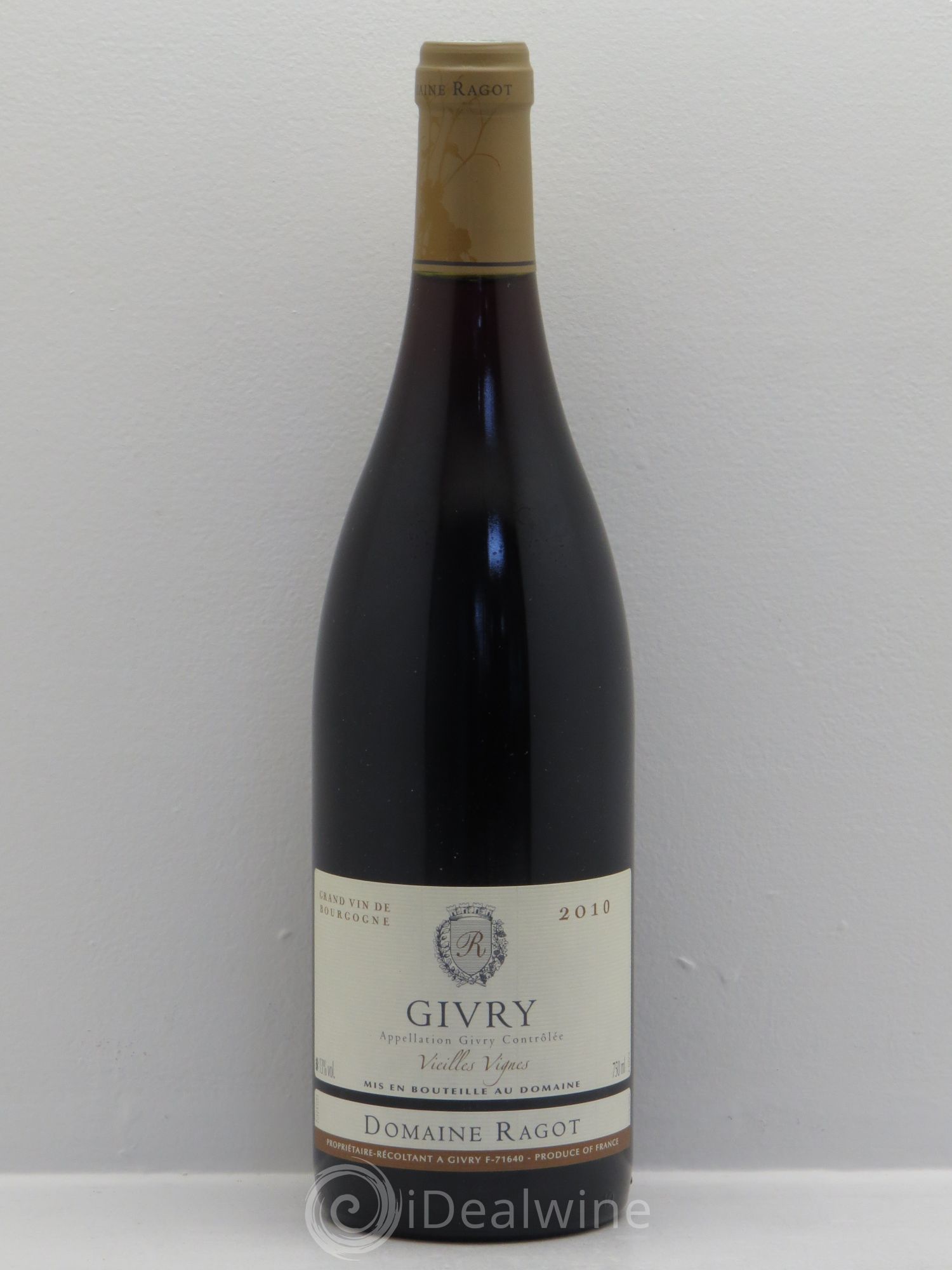 Givry Vieilles vignes Ragot (Domaine) 2010 - Lot de 1 bouteille - 0